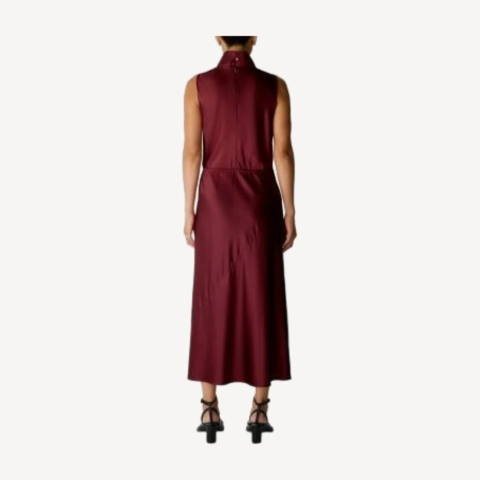 Eileen Fisher Silk Blend Cowlneck Maxi Dress