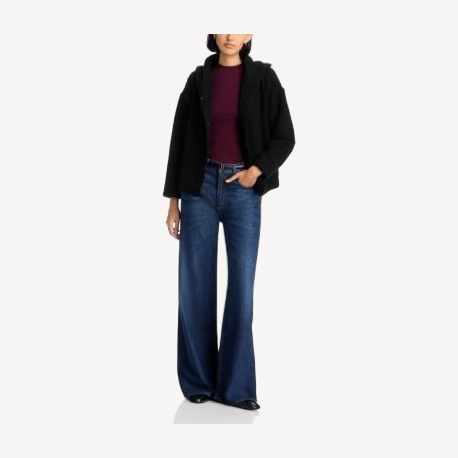 Eileen Fisher Boucle Hooded Boxy Jacket