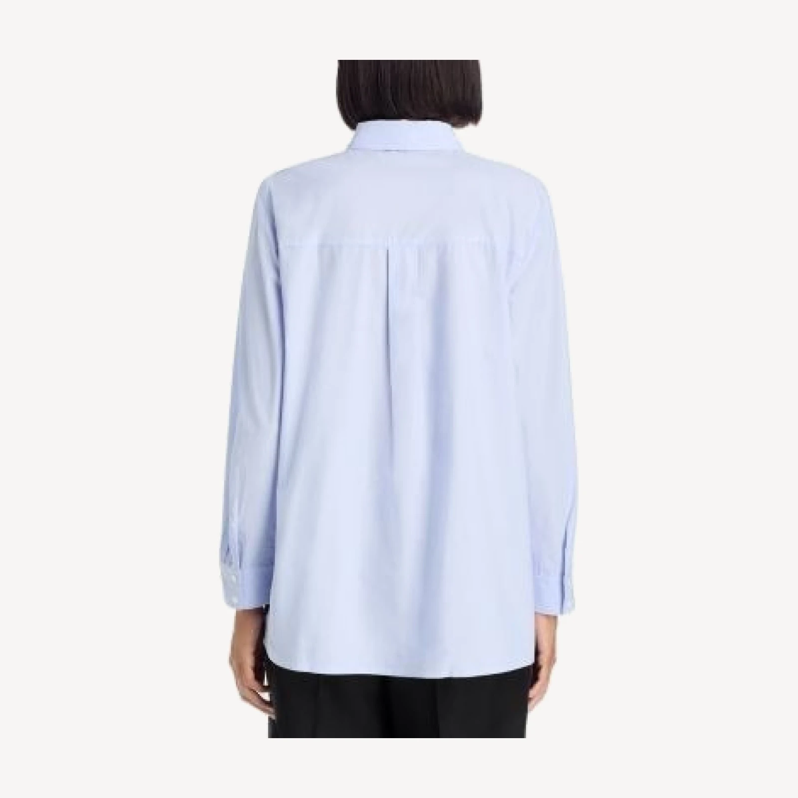 Eileen Fisher Striped Poplin Classic Collar Easy Shirt