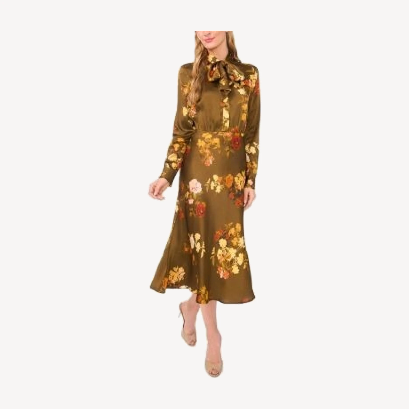 Ted Baker Alessandra Tie Neck Midi Dress