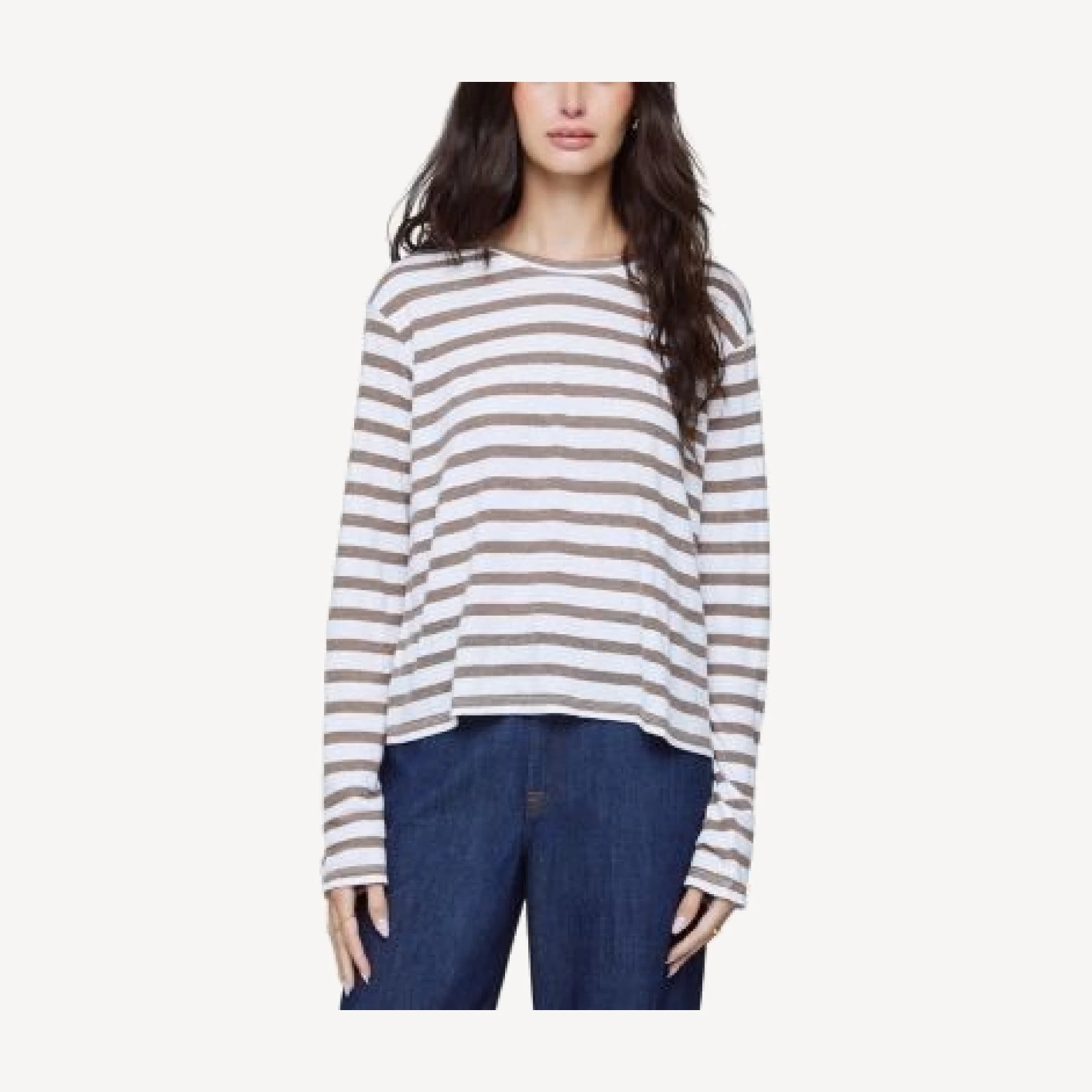 Splendid Louisa Lurex Stripe Long Sleeve Tee