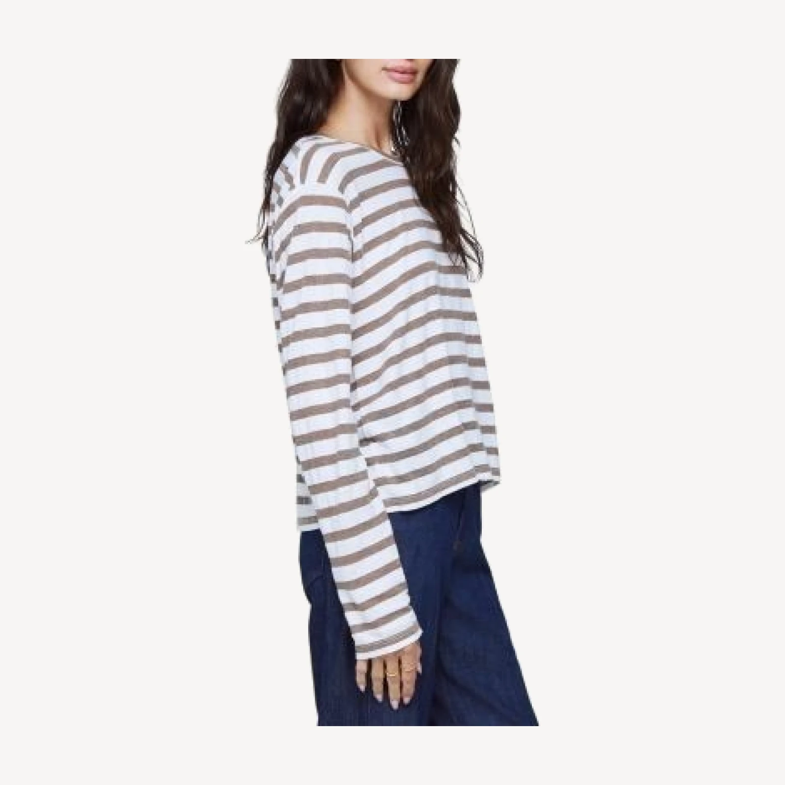 Splendid Louisa Lurex Stripe Long Sleeve Tee