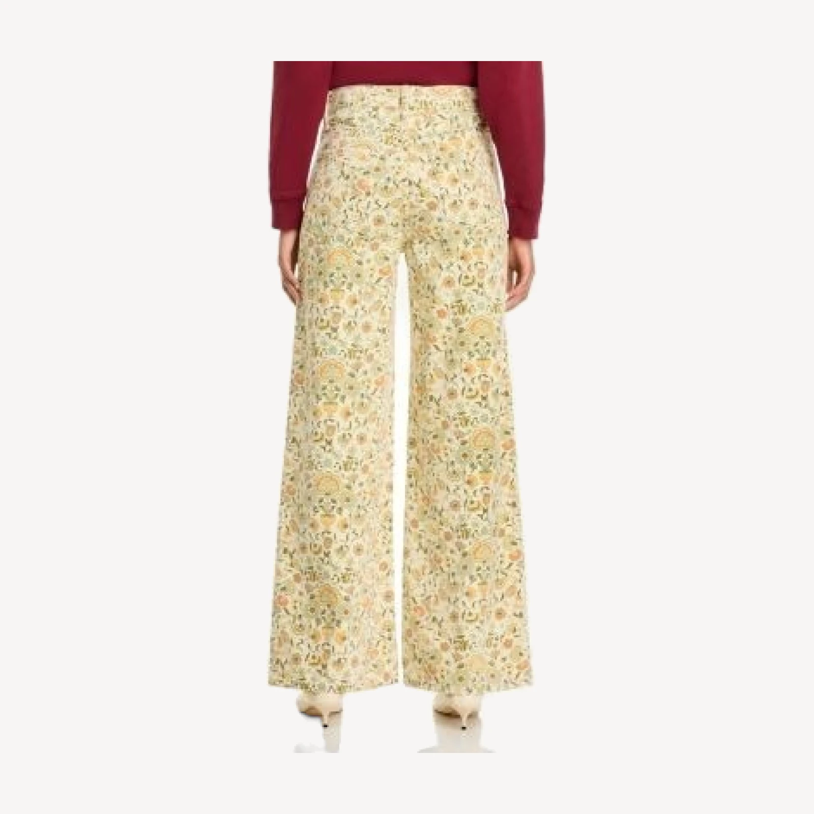 Mother The Ditcher High Rise Wide Leg Jeans in Best Fronds Forever