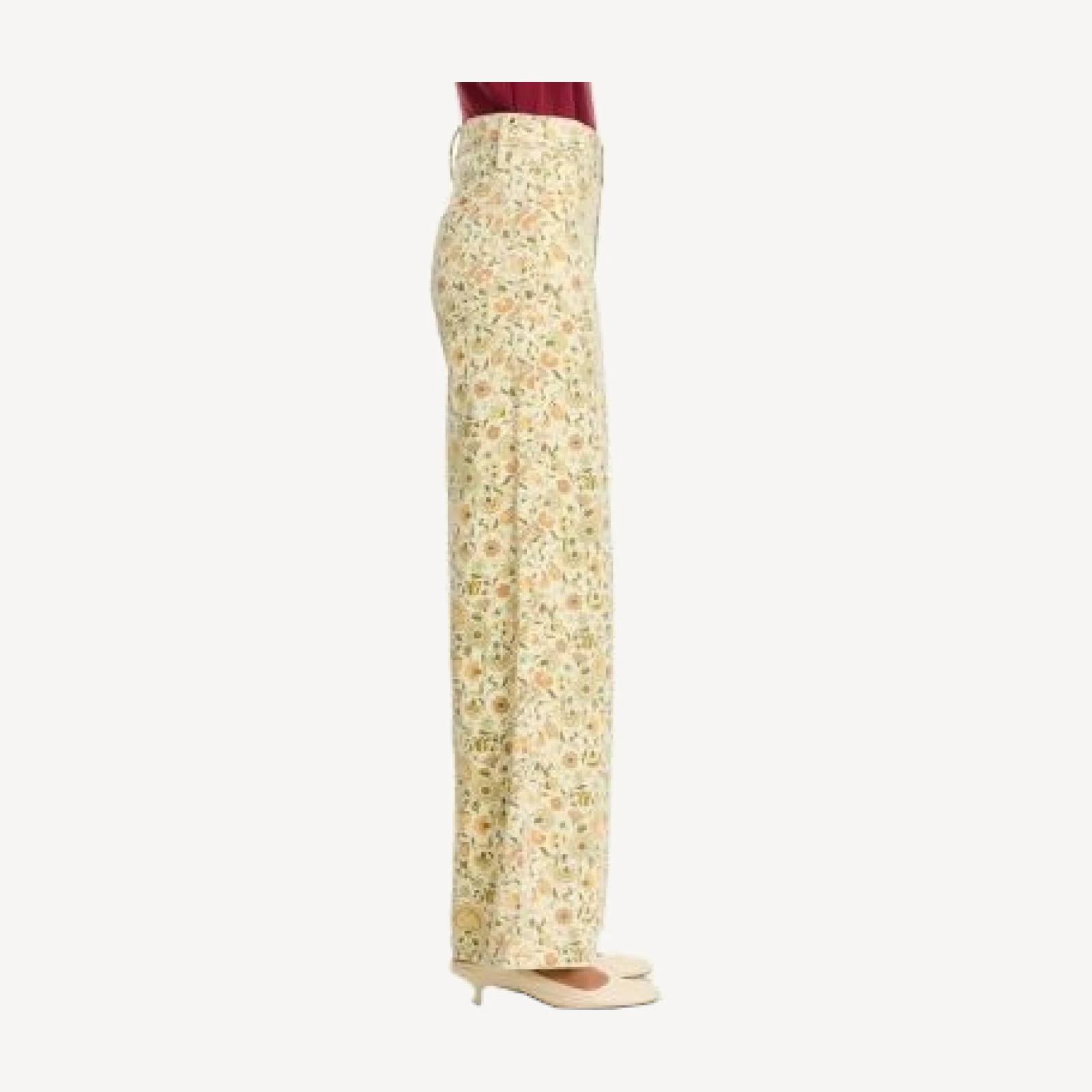 Mother The Ditcher High Rise Wide Leg Jeans in Best Fronds Forever