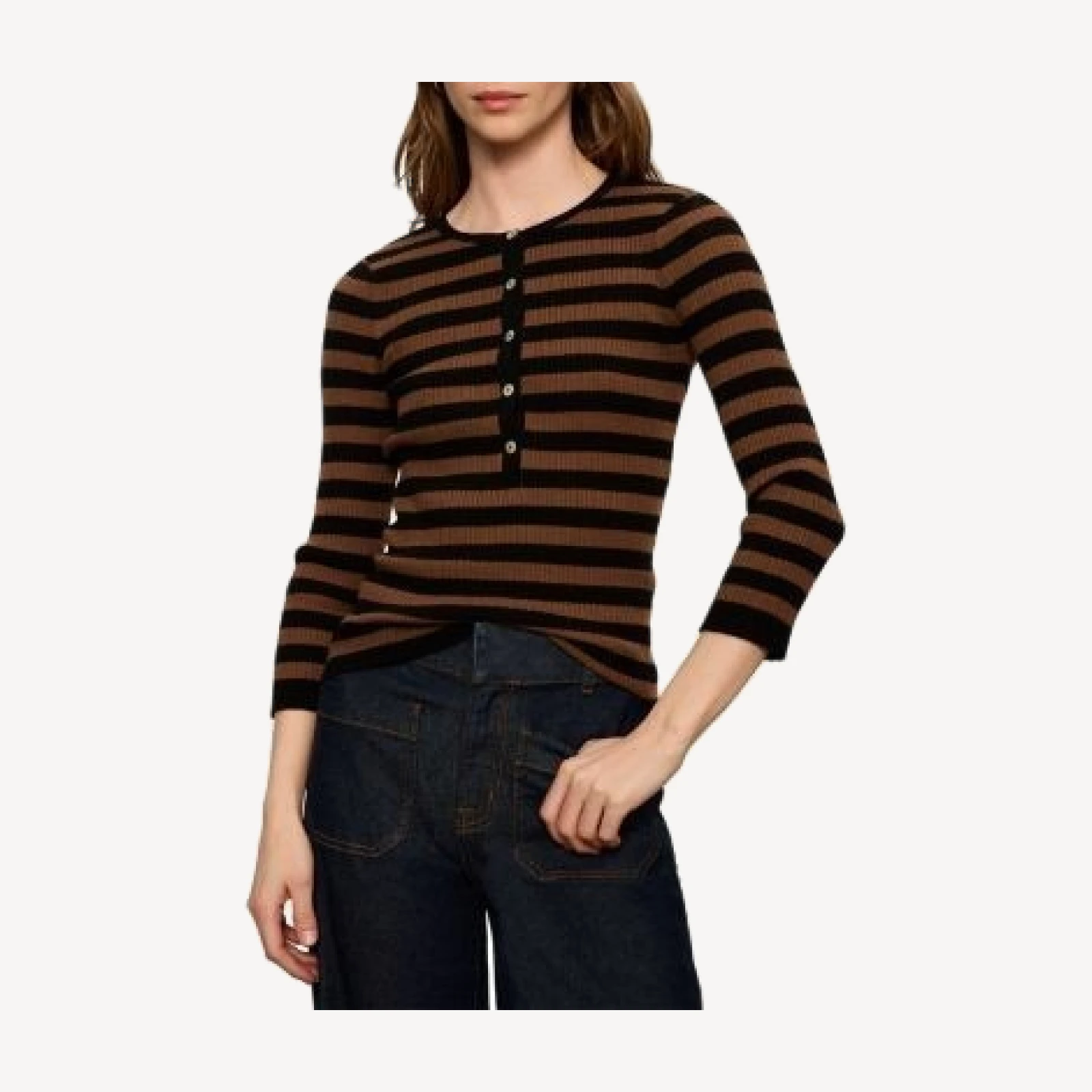 Sanctuary Selena Henley Striped Top