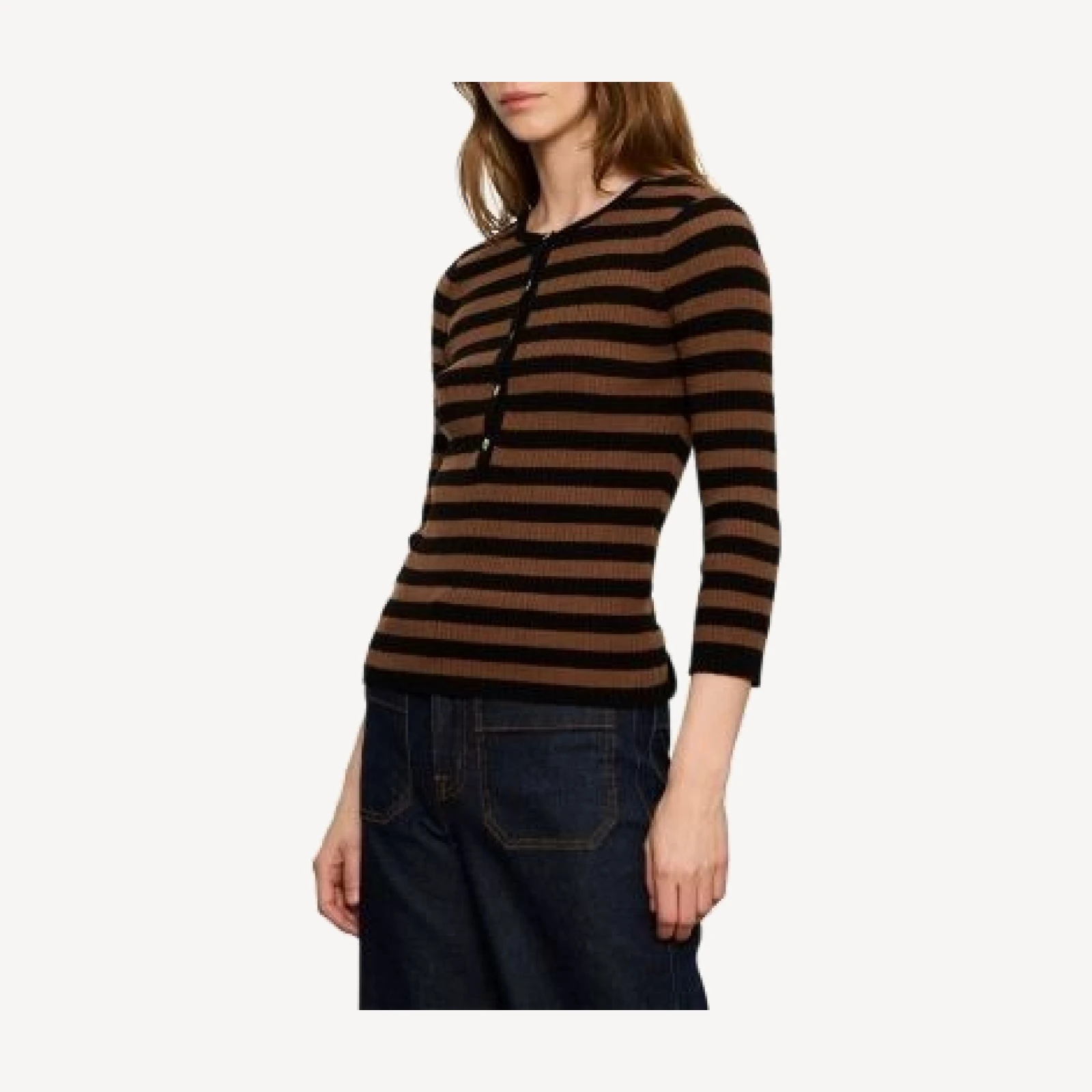 Sanctuary Selena Henley Striped Top