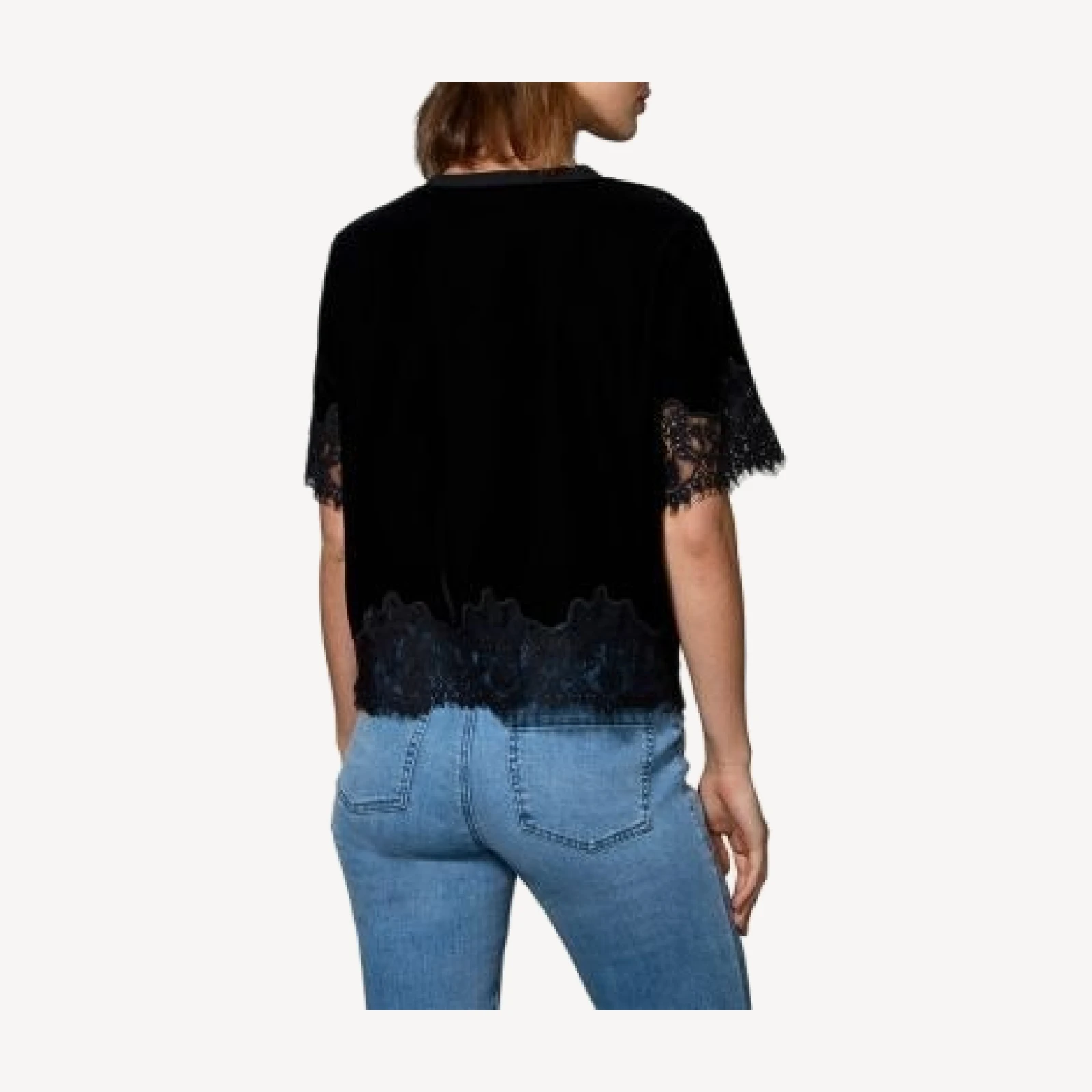 Sanctuary One of a Kind Velvet Lace Top