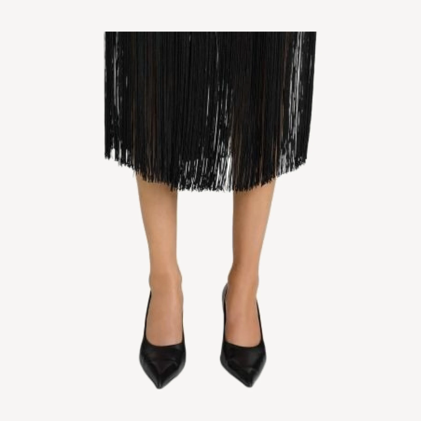 Frame The Fringe Silk Midi Skirt