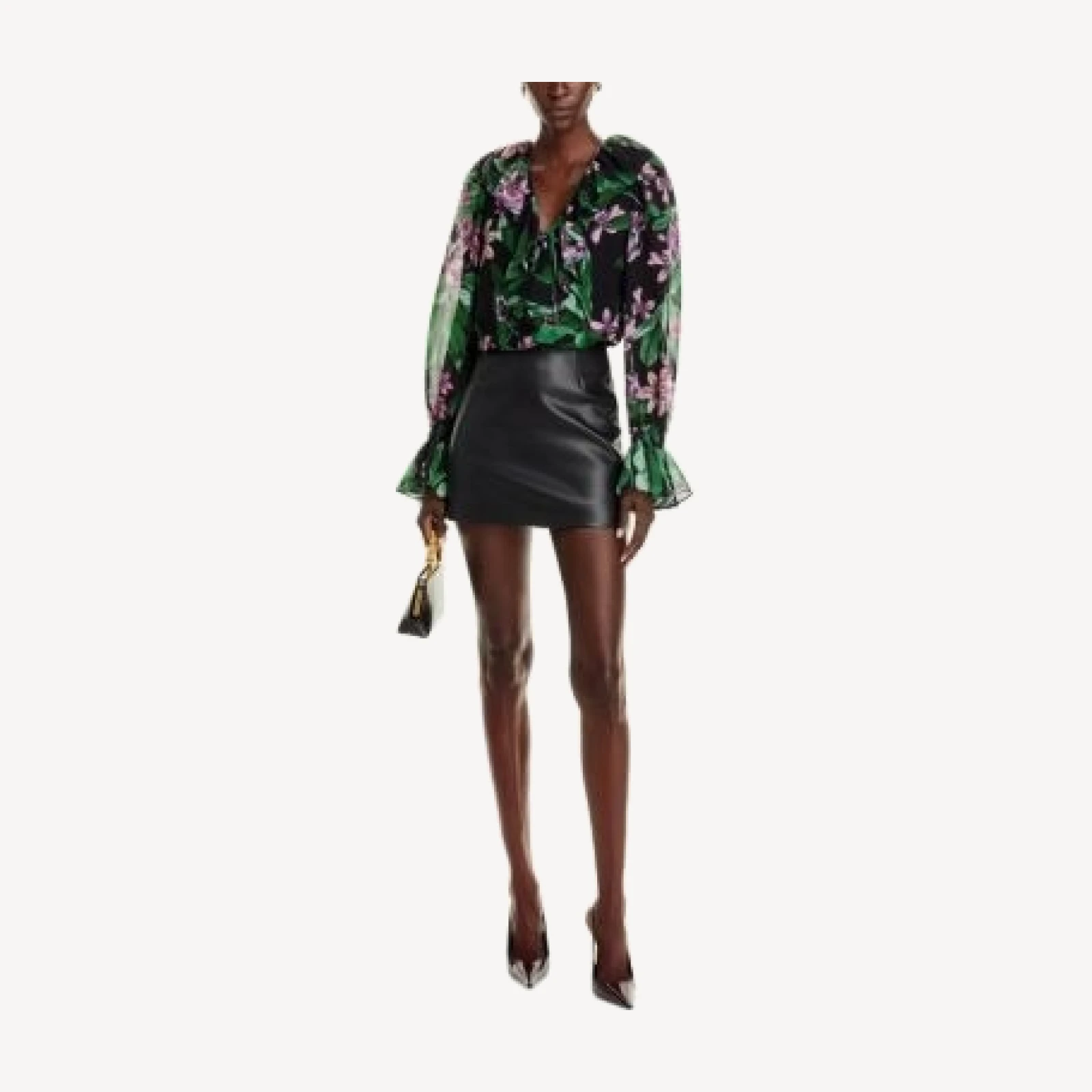 Kobi Halperin Hadley Floral Print Ruffle Blouse