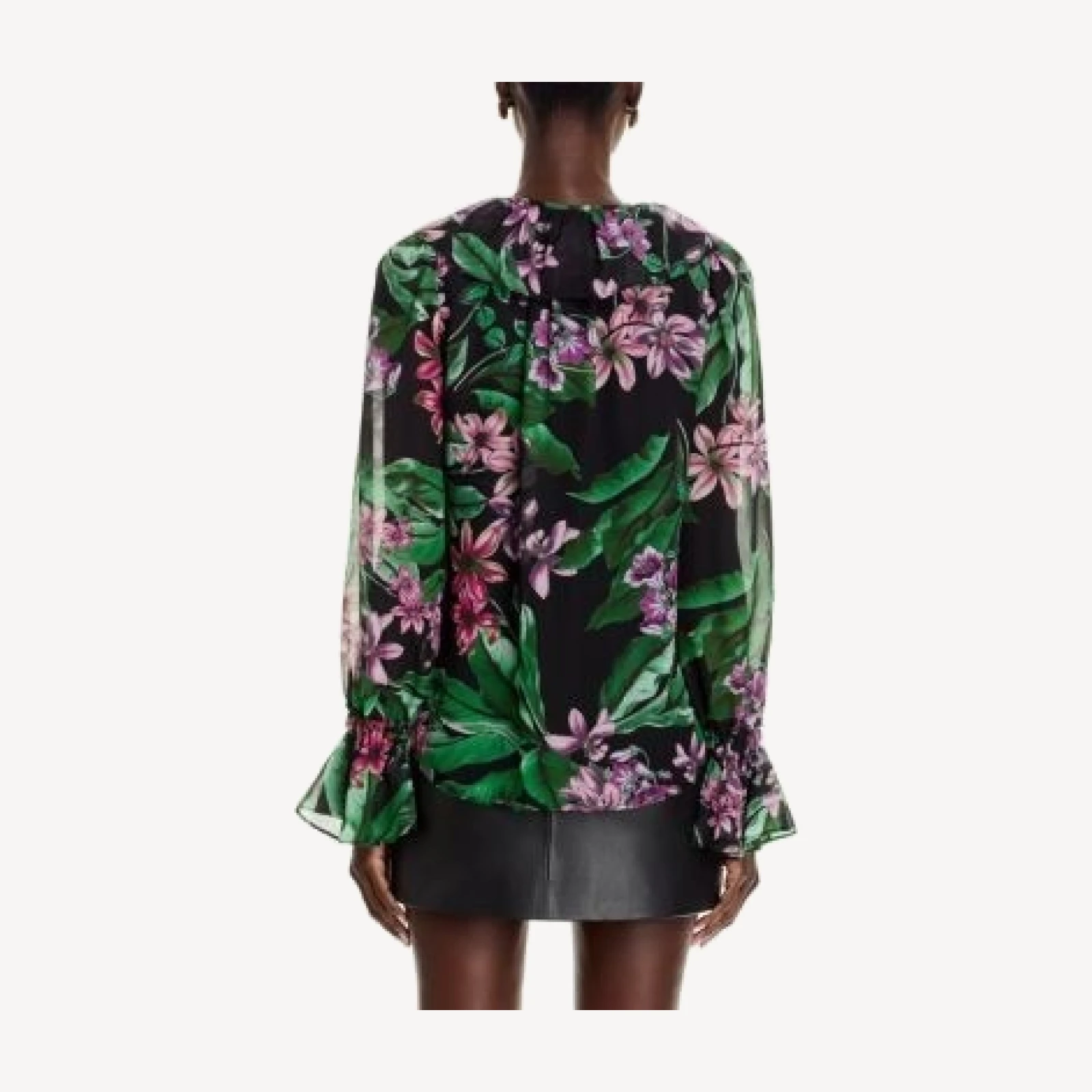 Kobi Halperin Hadley Floral Print Ruffle Blouse
