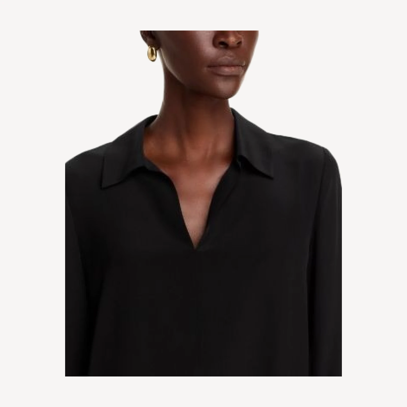 Kobi Halperin Aliza Silk Collared Long Sleeve Blouse
