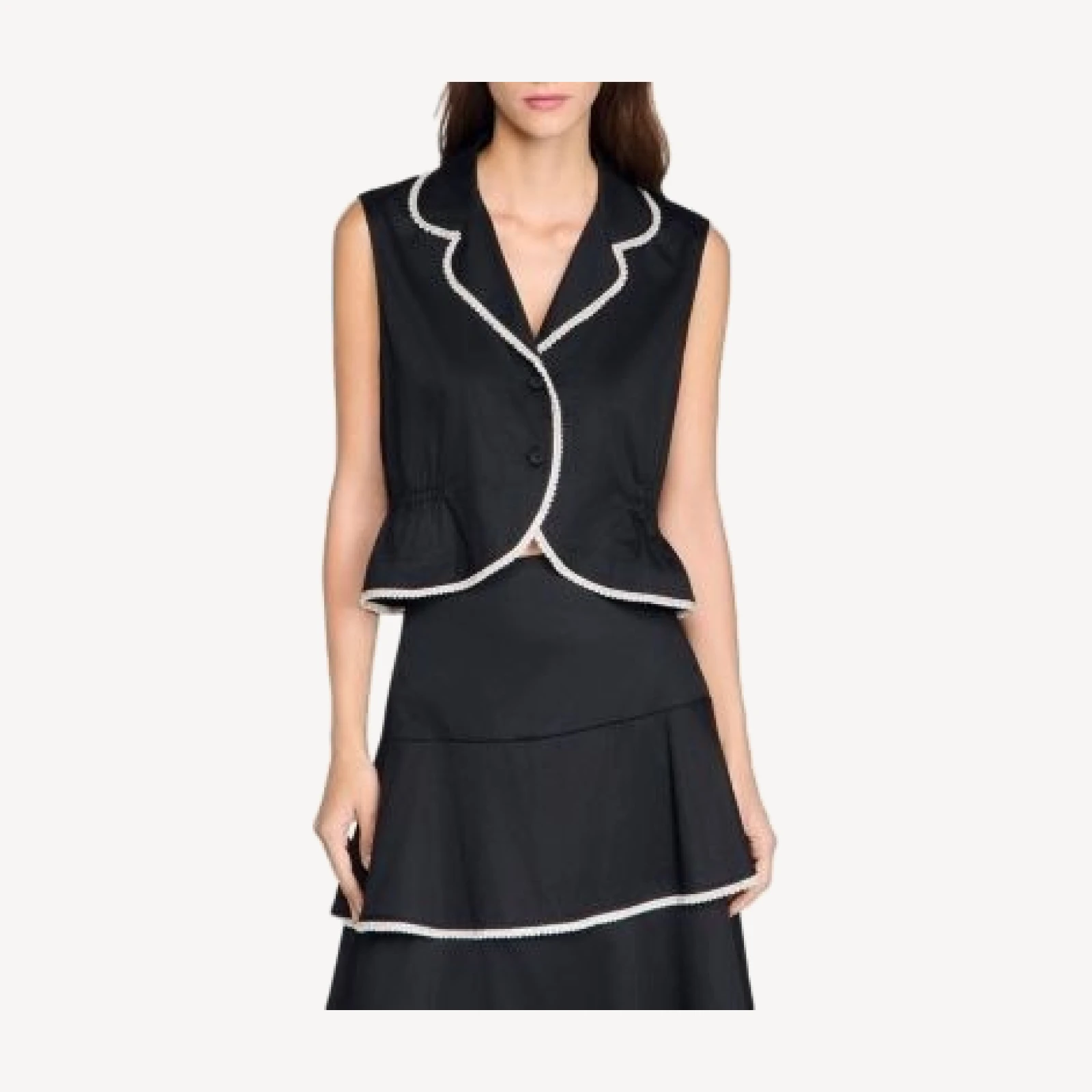 Sandro Fitted Cotton Top