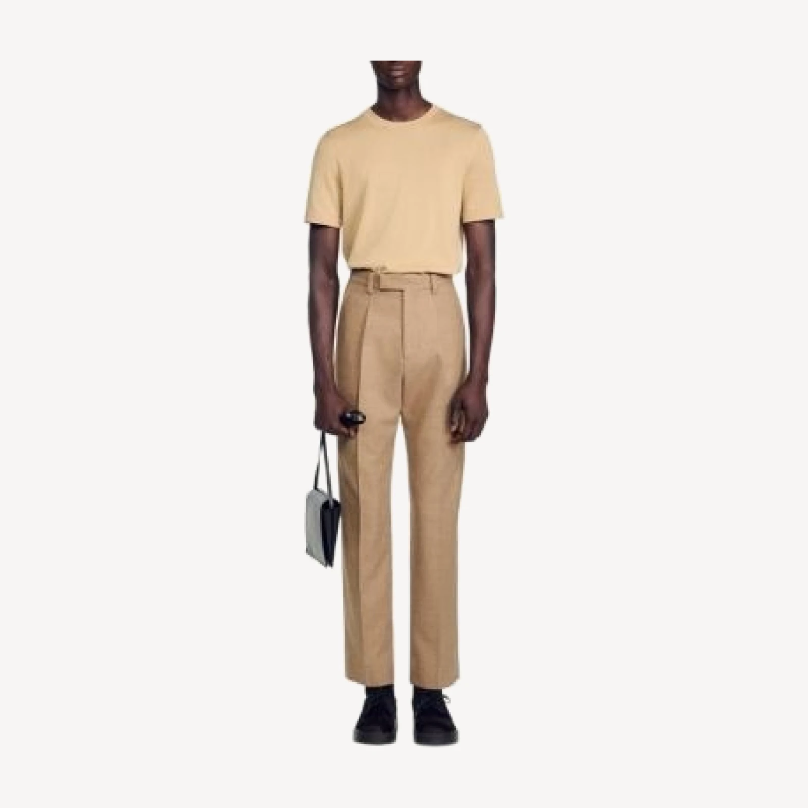 Sandro Gerard Wool Wide Leg Trousers