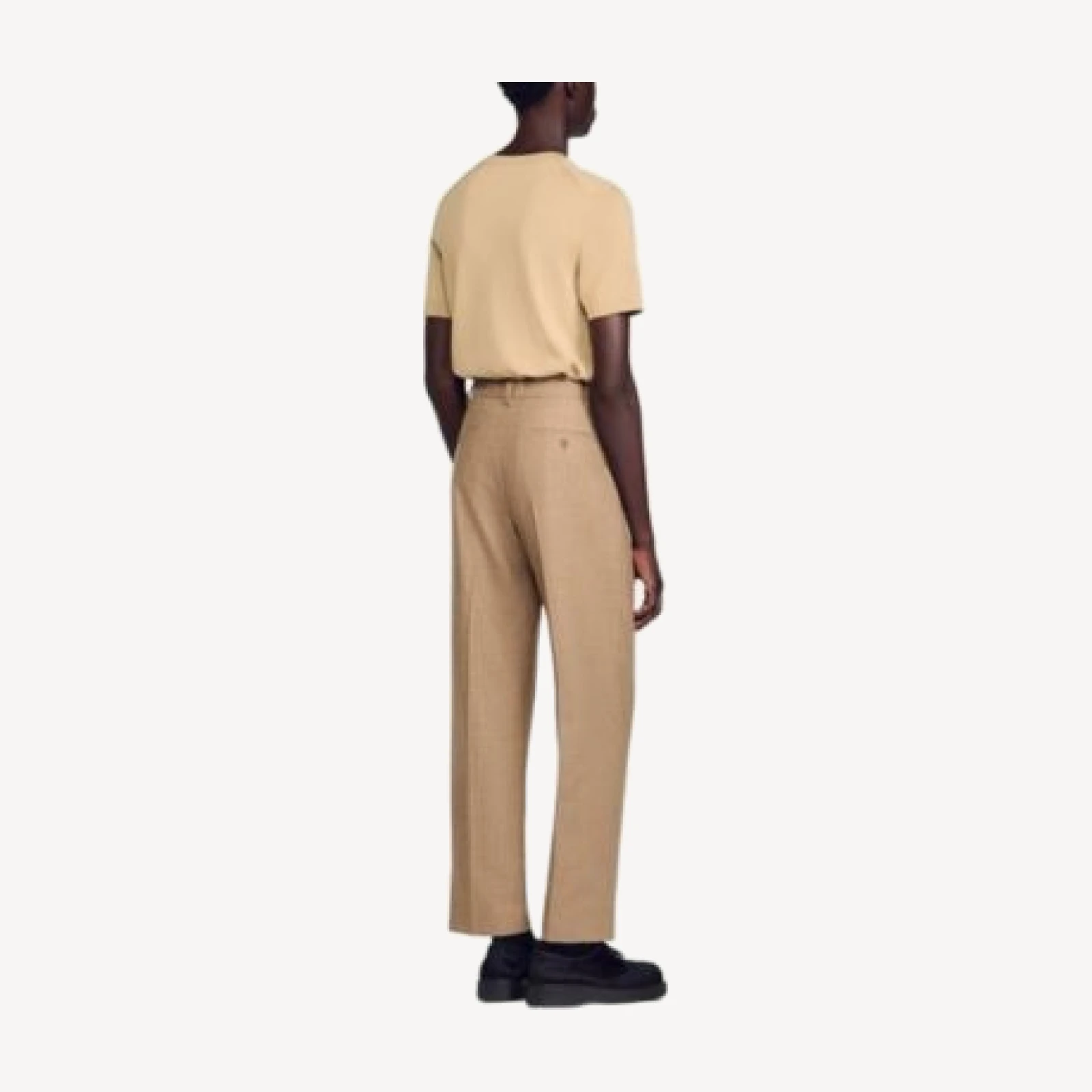 Sandro Gerard Wool Wide Leg Trousers