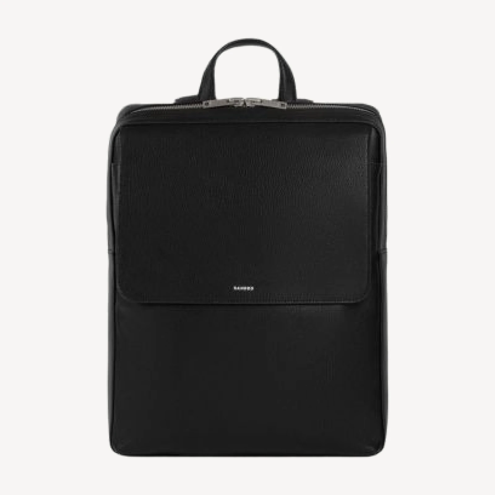 Sandro Vertical Leather Backpack