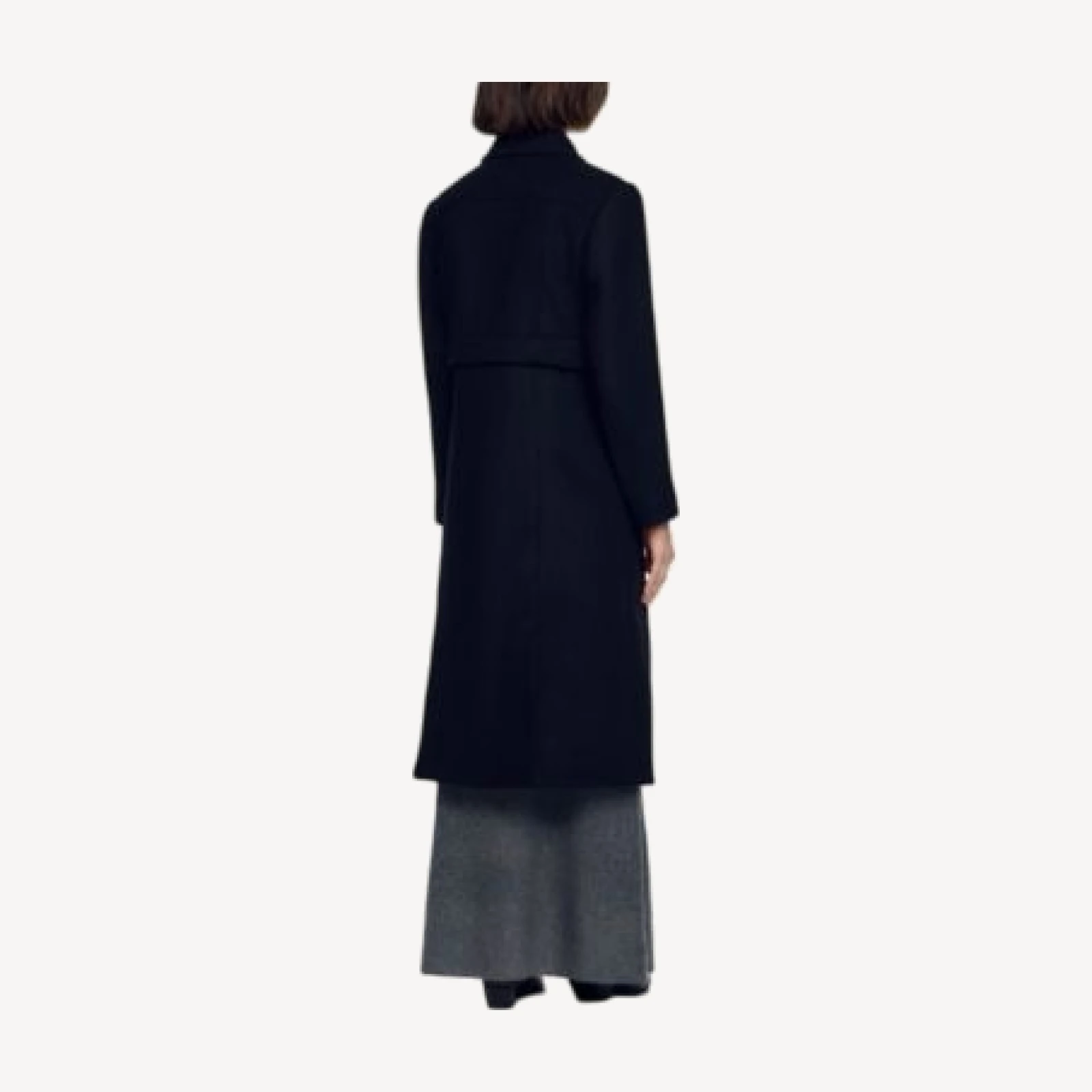 Sandro Clayton Wool Blend Layered Look Coat