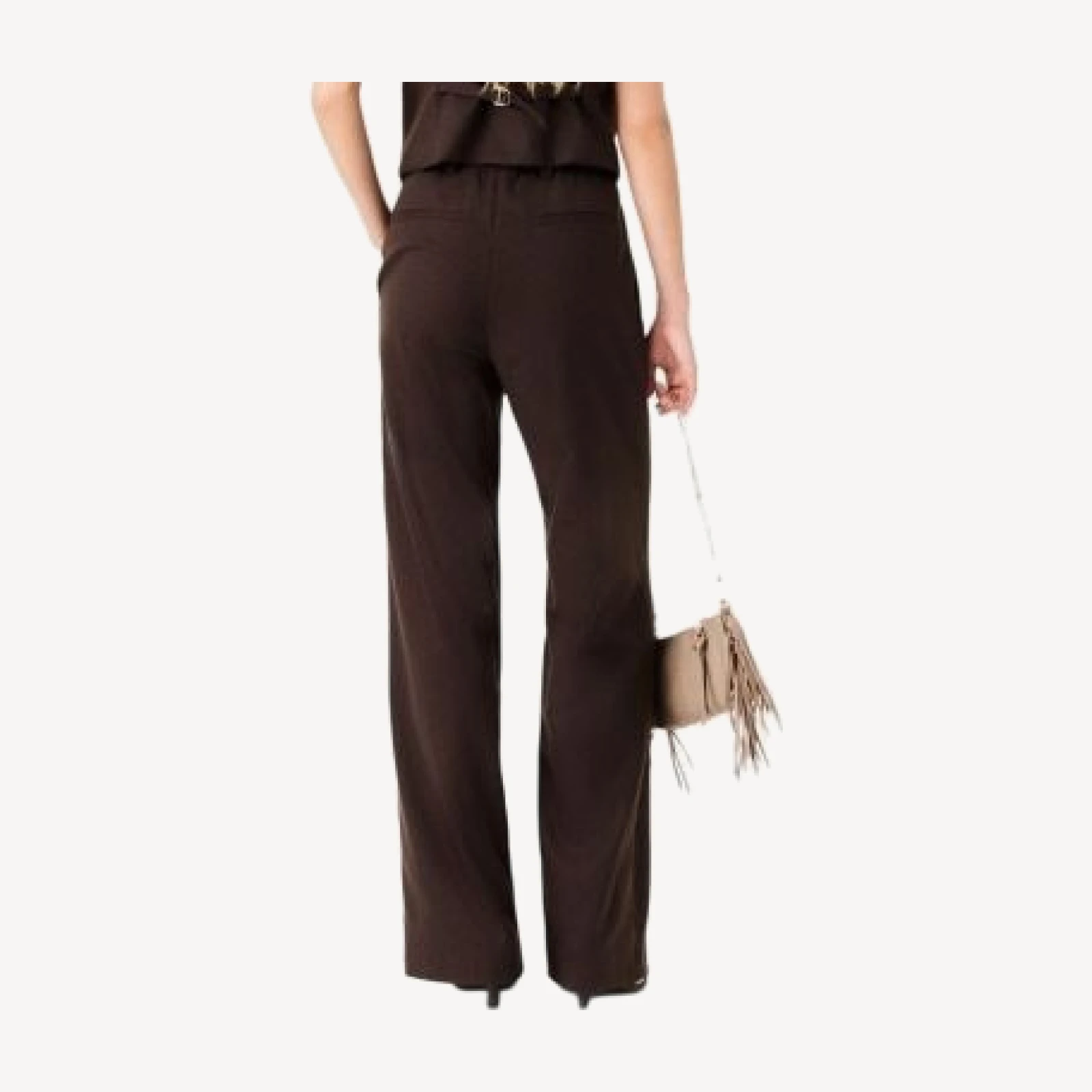Maje Rhinestone Embellished Wide Leg Pants