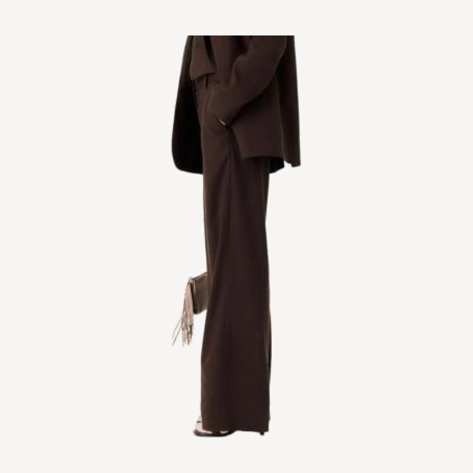 Maje Rhinestone Embellished Wide Leg Pants