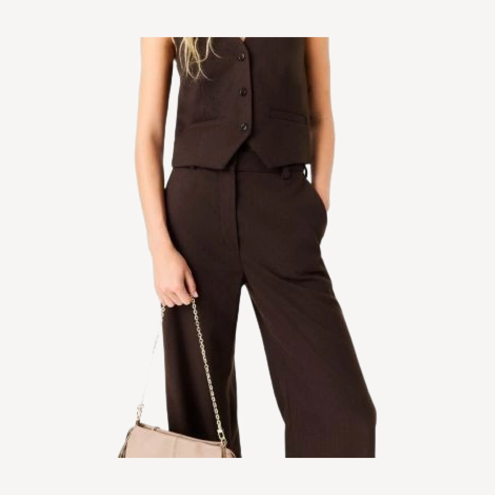 Maje Rhinestone Embellished Wide Leg Pants