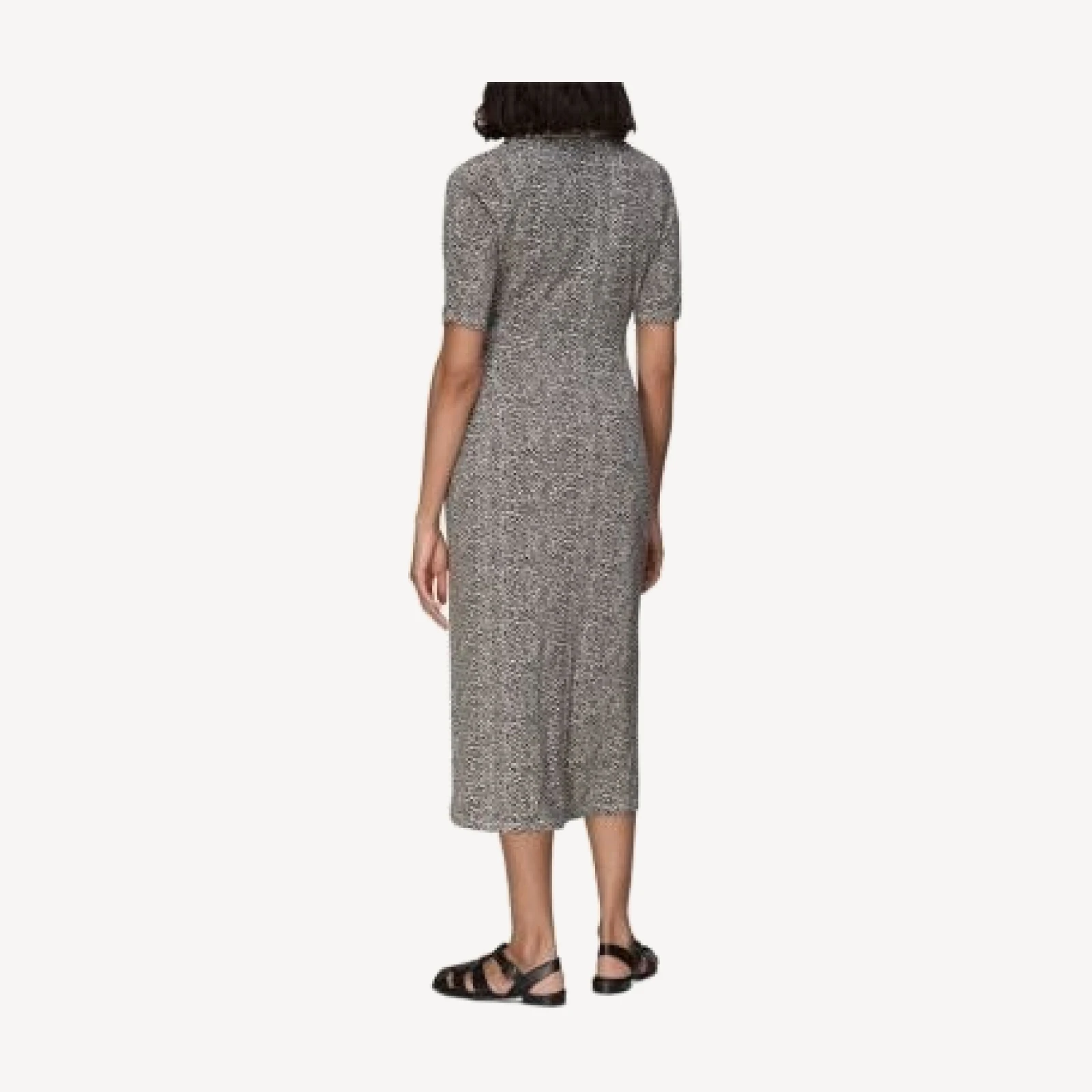 Whistles Leopard Print Ruched Shirt Dress