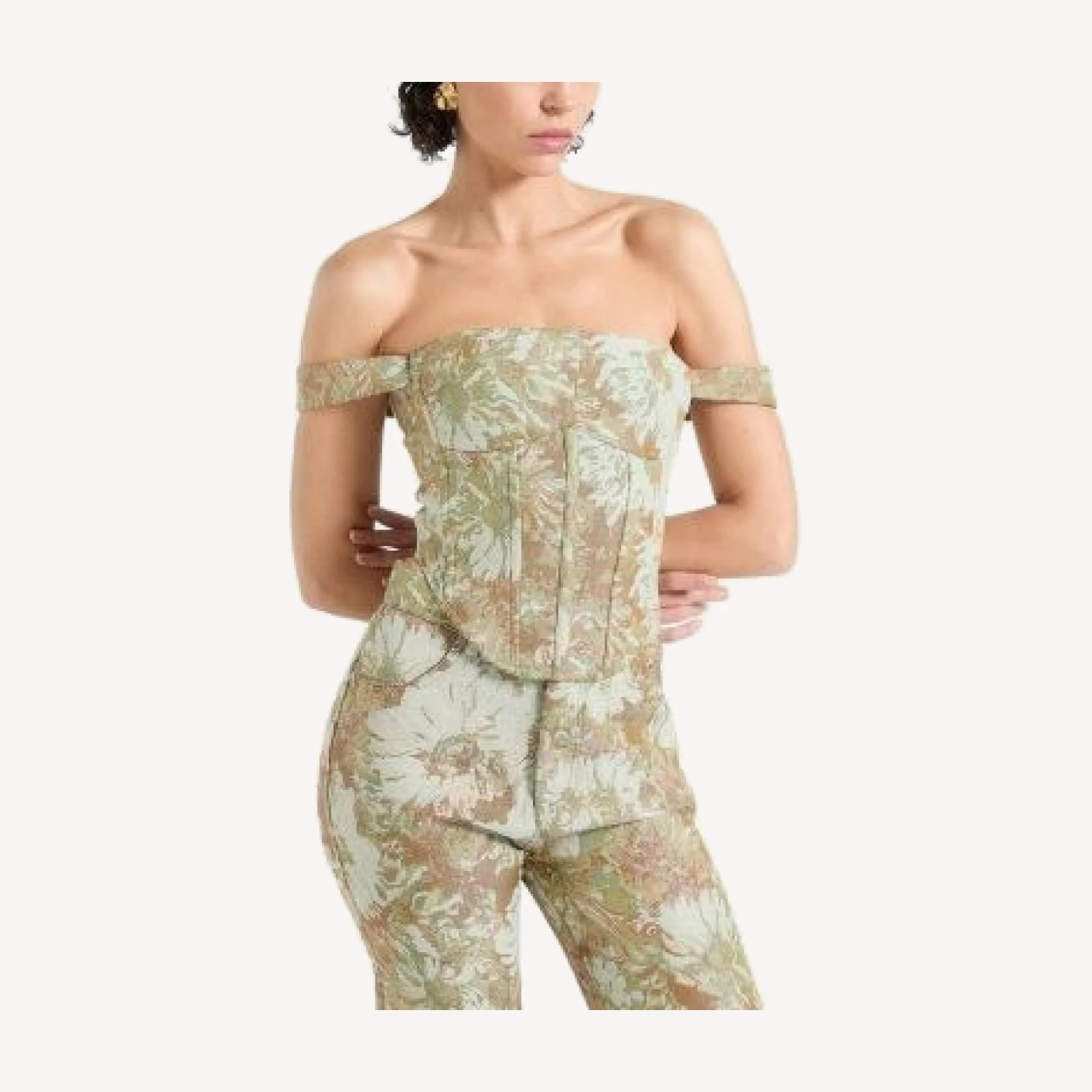 Maniere De Voir Bonnie Jacquard Corset Top
