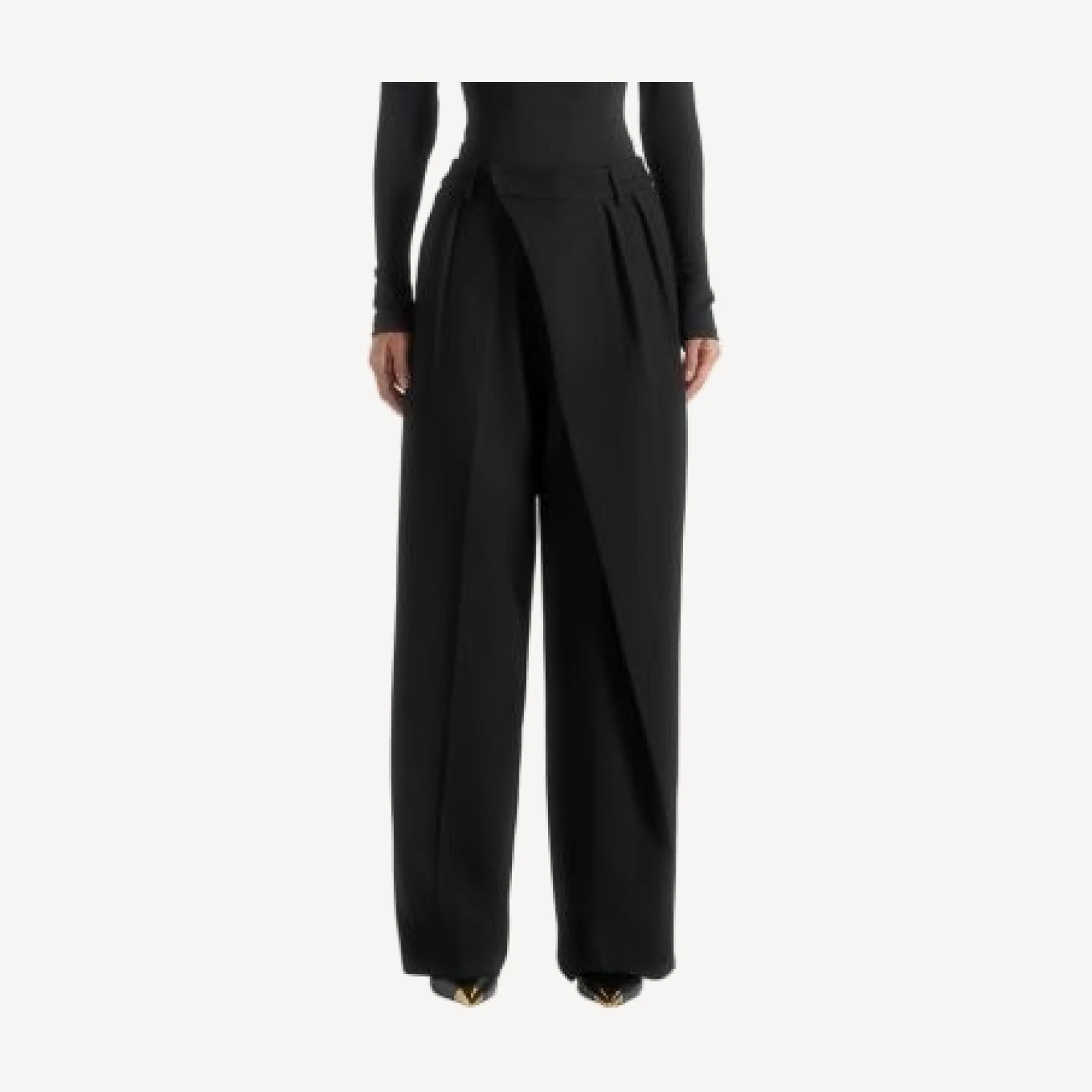 Maniere De Voir Colette Tailored Wrap Pleat Trousers