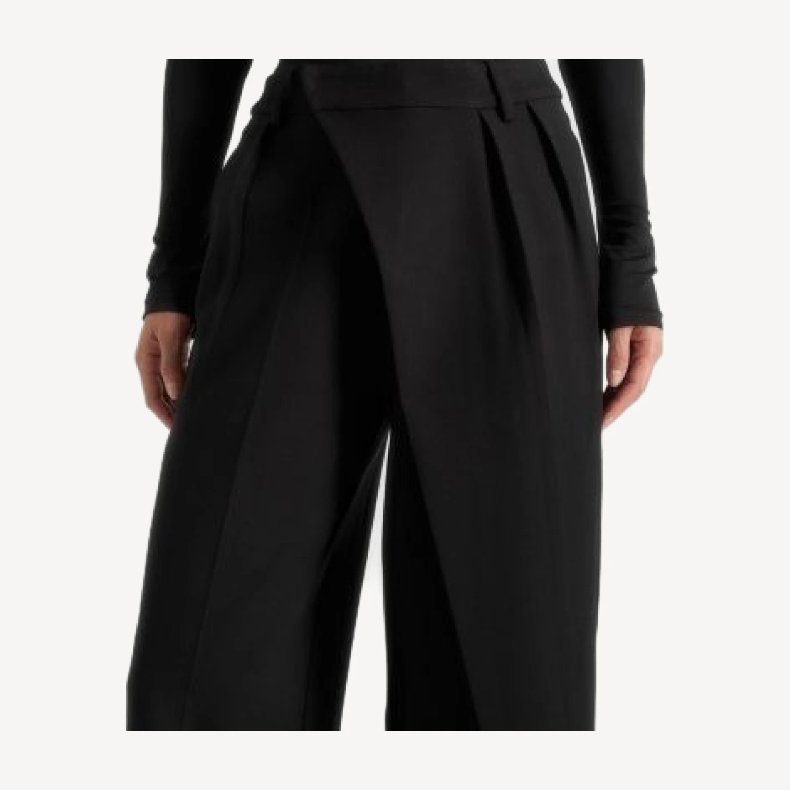 Maniere De Voir Colette Tailored Wrap Pleat Trousers