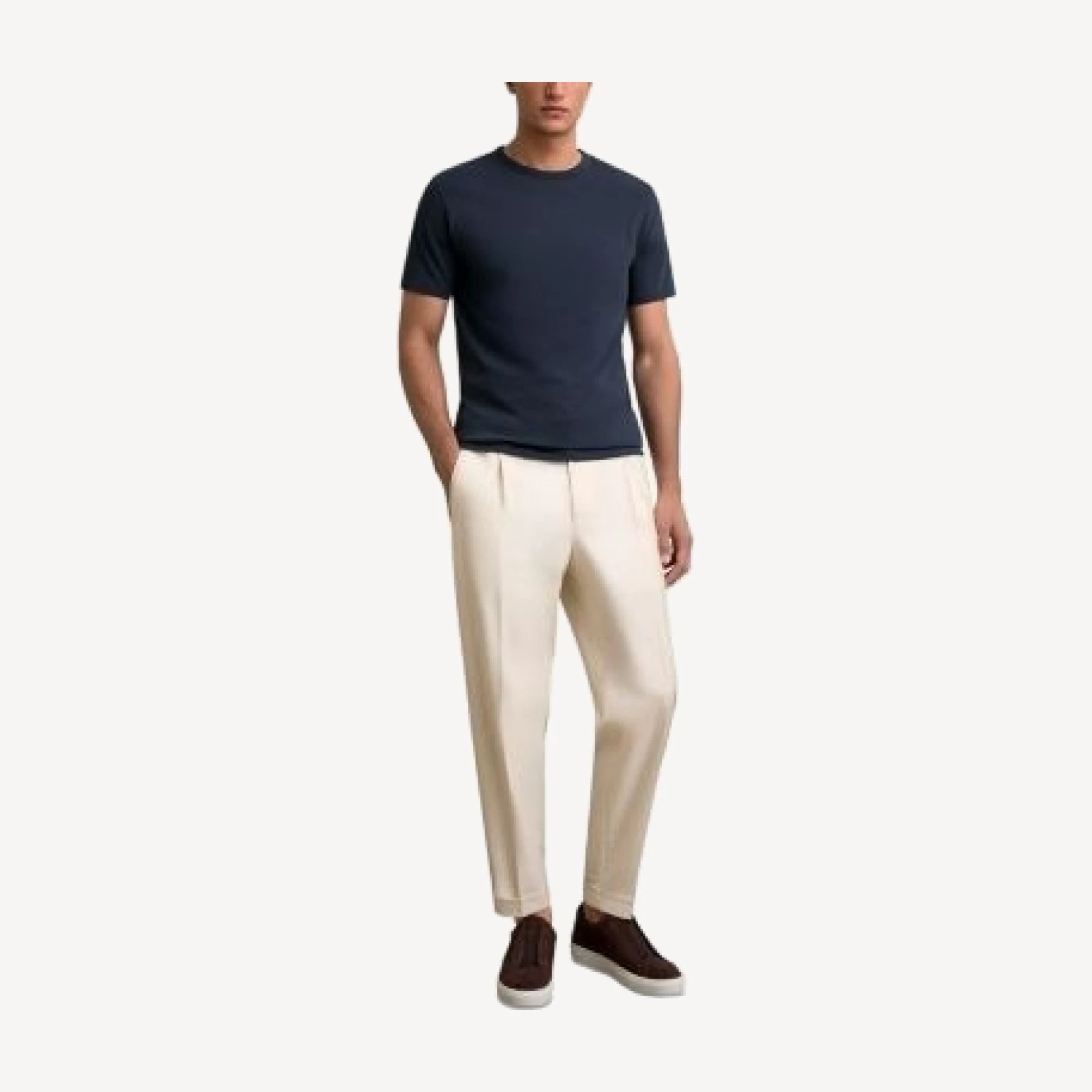 Reiss Plain Stretch Cotton Tee