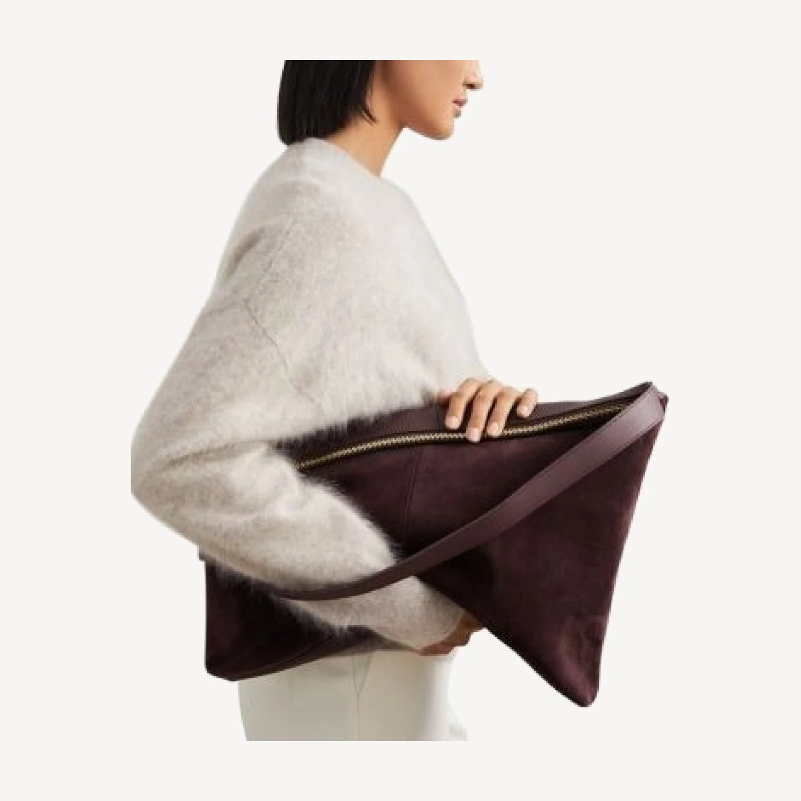 Reiss Vigo Suede & Grain Leather Tote