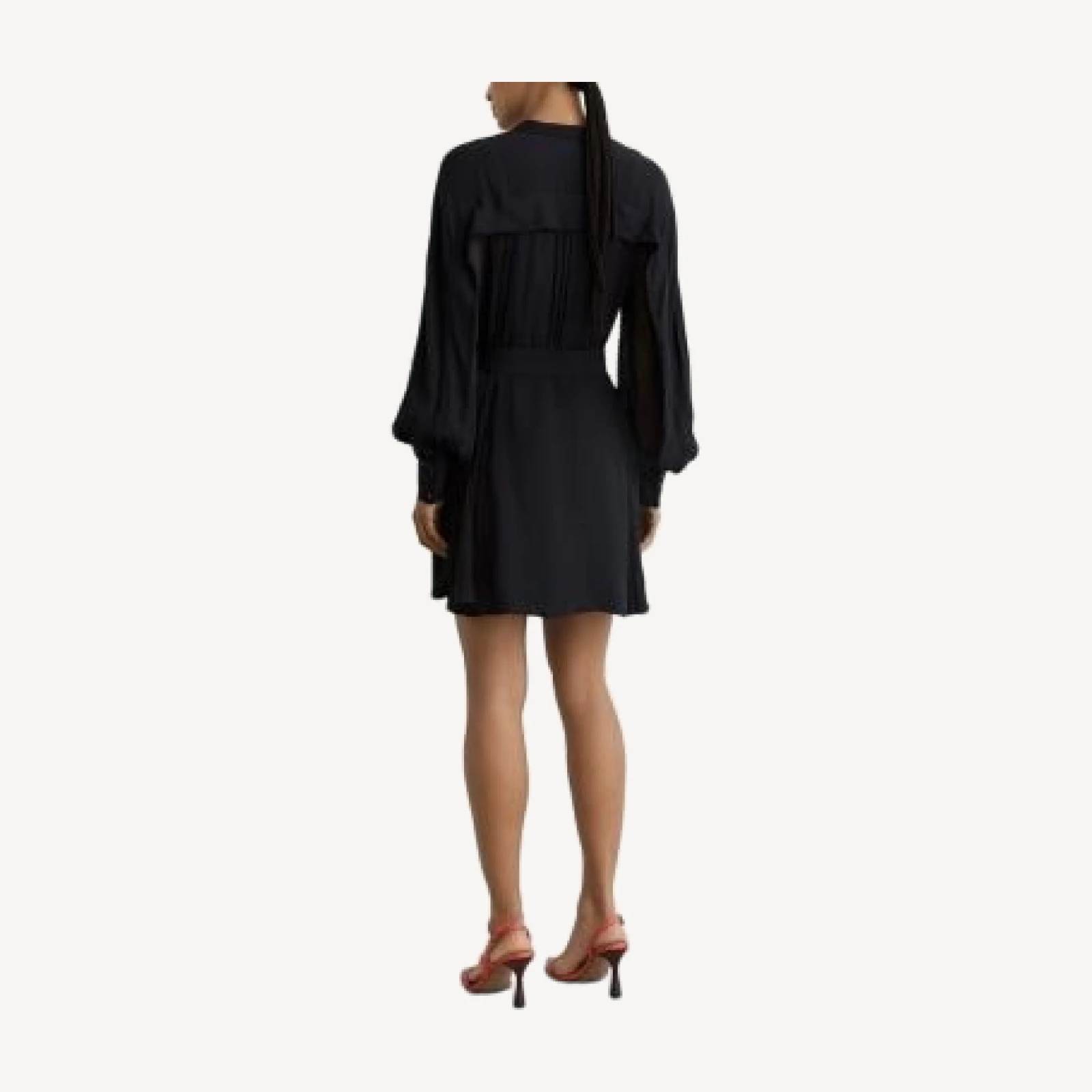 Reiss Eliana Lace Detail Flippy Dress