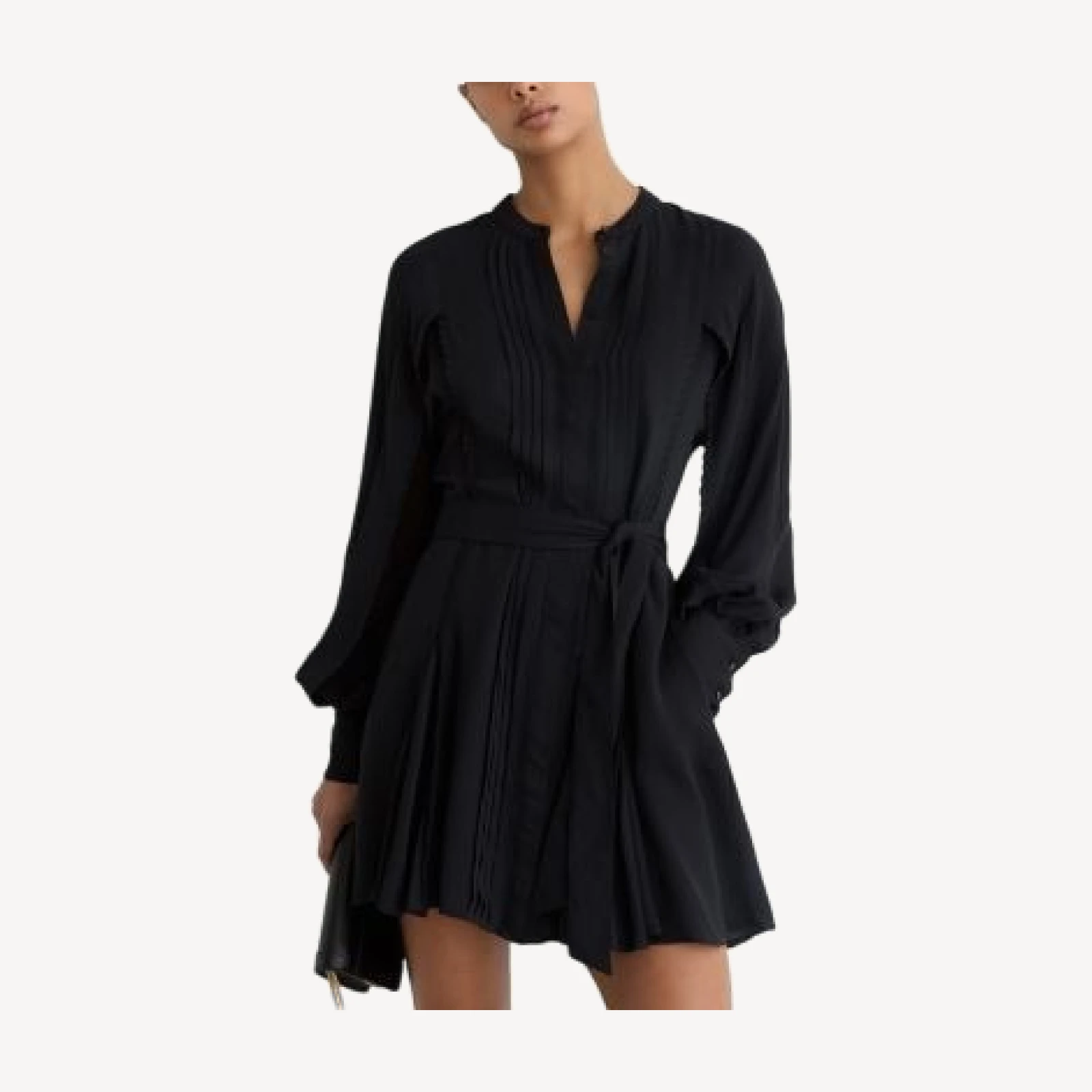 Reiss Eliana Lace Detail Flippy Dress
