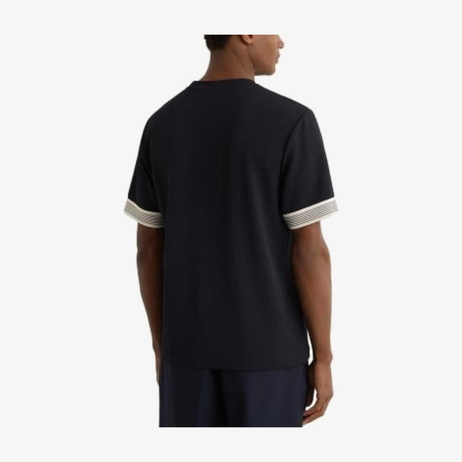 Reiss Textured Tape Cuff T-Shirt