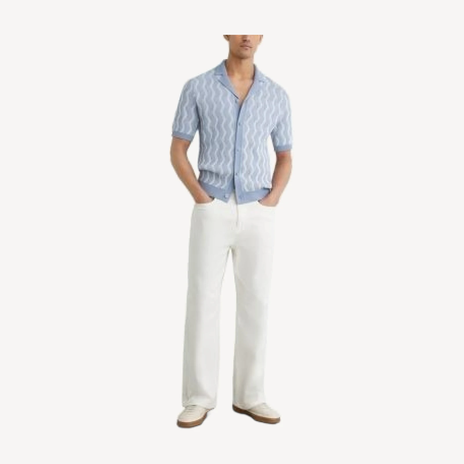 Reiss Johnny Short Sleeve Cuban Button Through Shirt