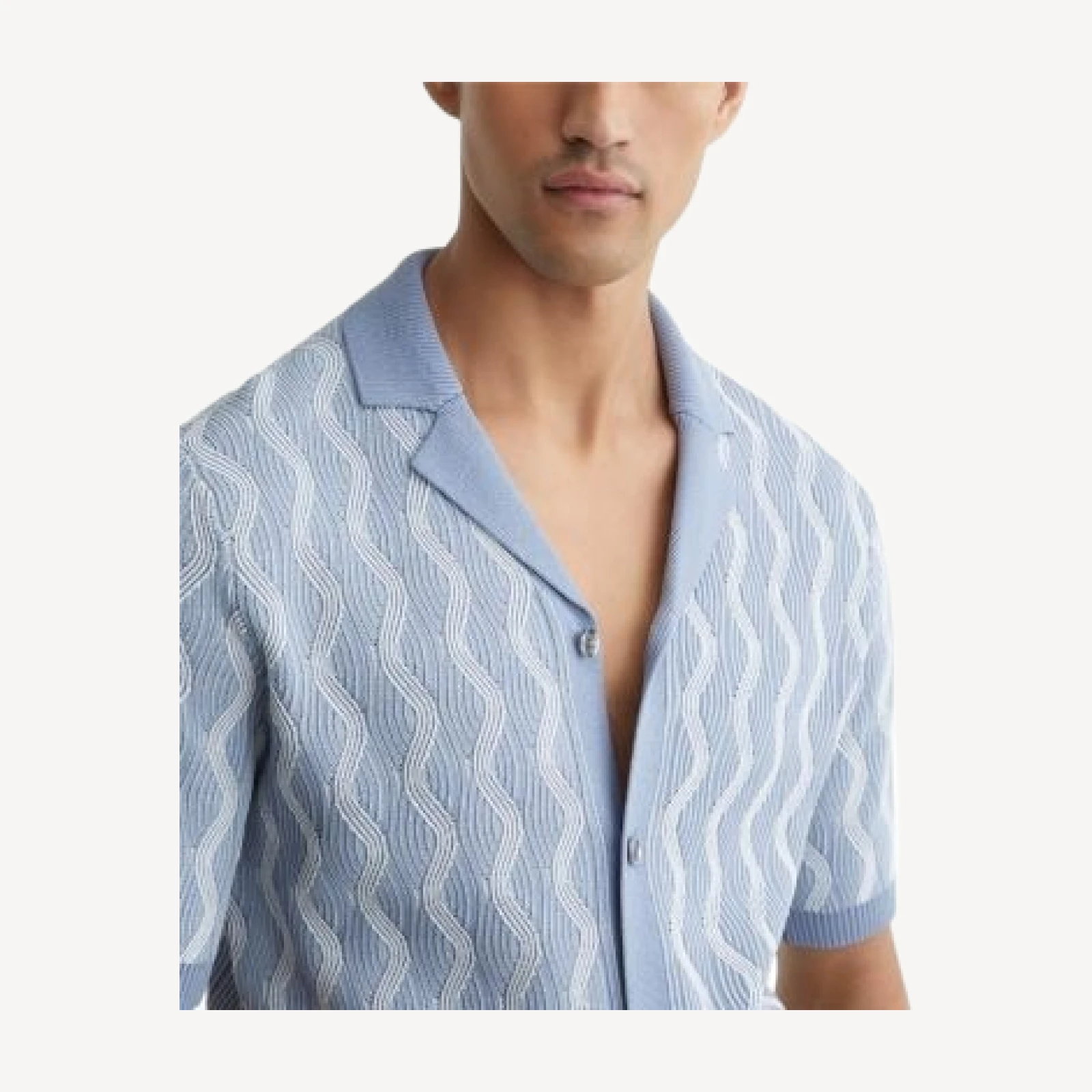 Reiss Johnny Short Sleeve Cuban Button Through Shirt