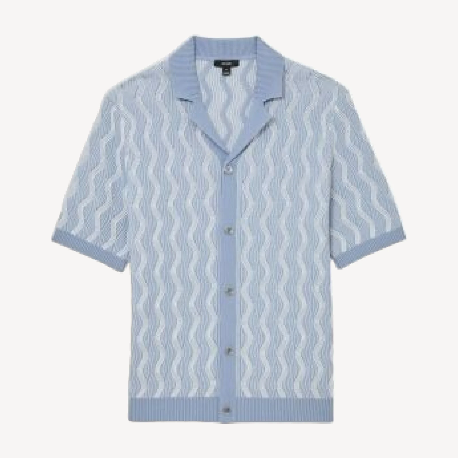 Reiss Johnny Short Sleeve Cuban Button Through Shirt