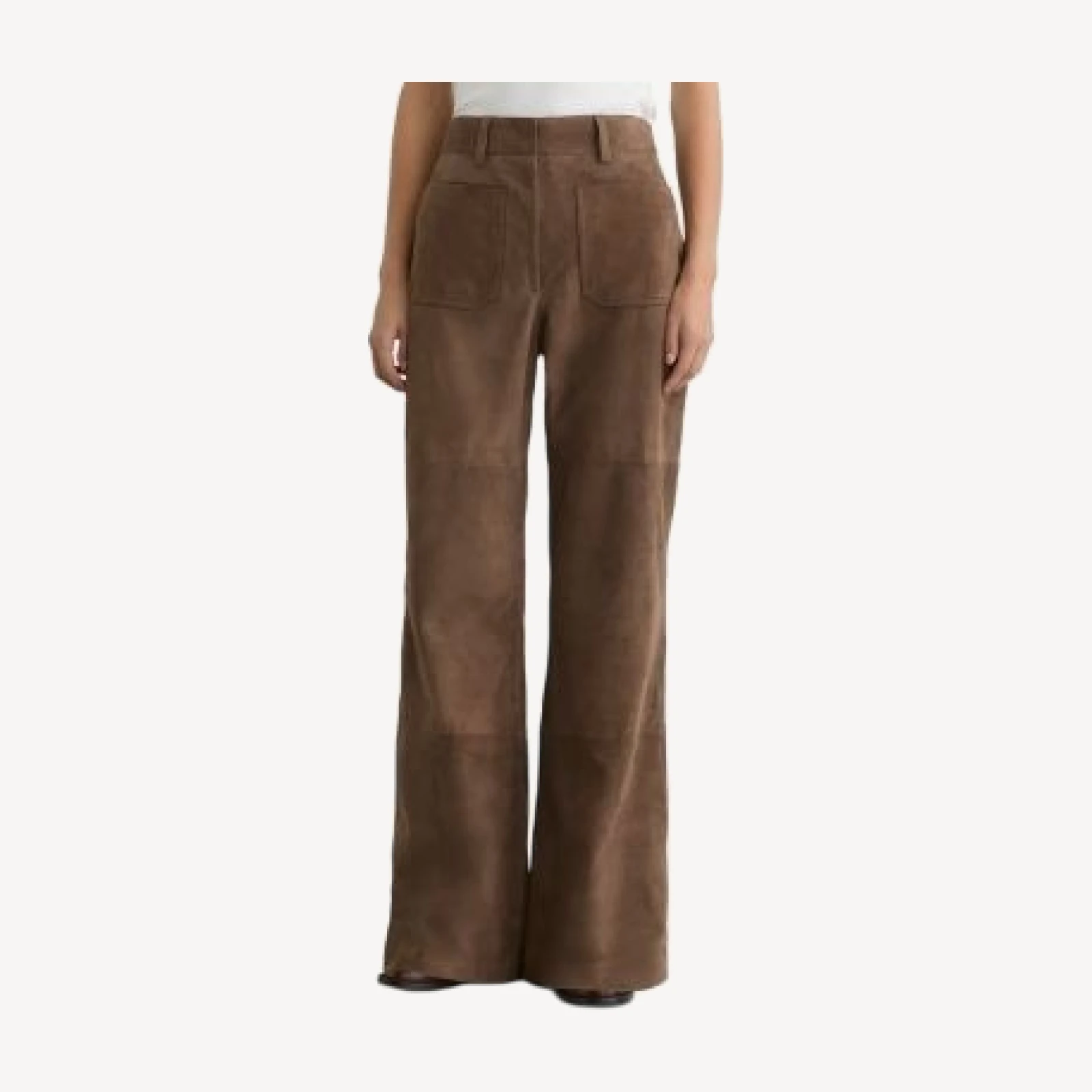 Reiss Priya Flare Leg Suede Pants