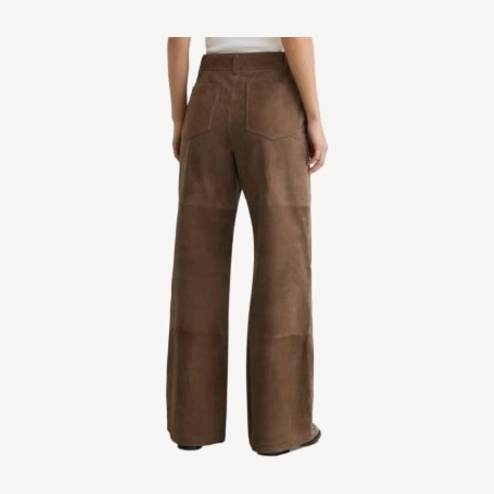 Reiss Priya Flare Leg Suede Pants