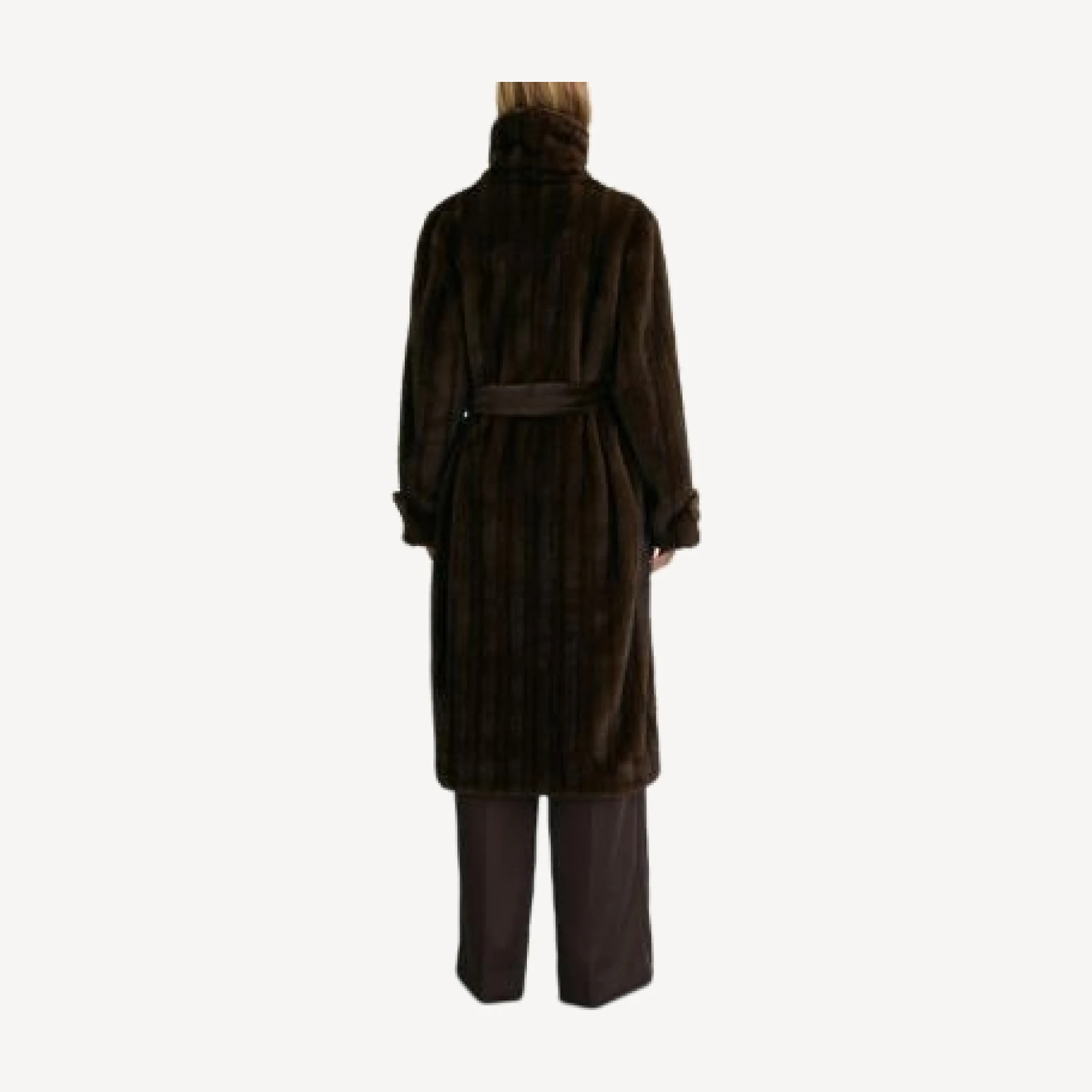 Reiss Petites Cate Double Breasted Faux Fur Coat
