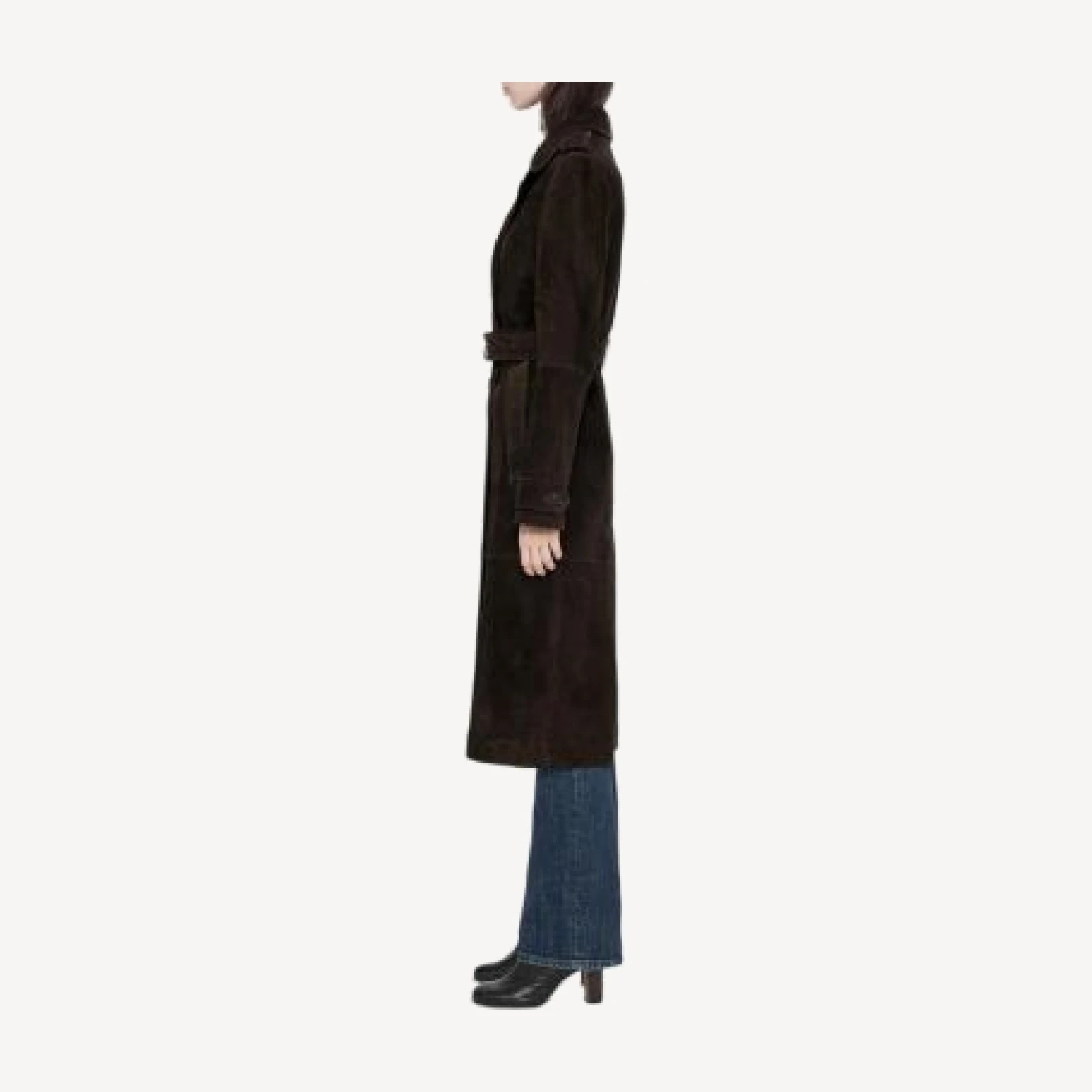 Allsaints Oaker Suede Belted Trench Coat