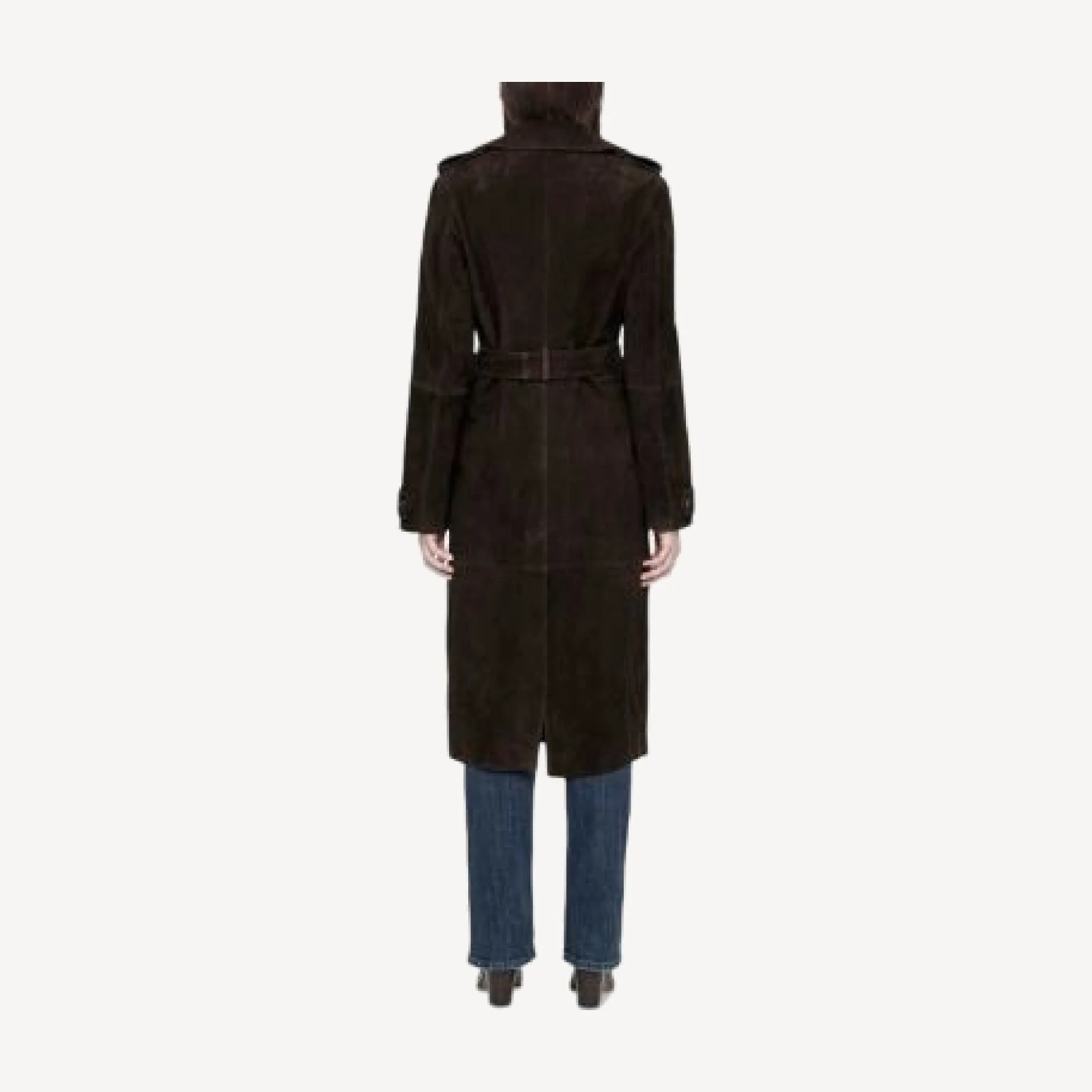 Allsaints Oaker Suede Belted Trench Coat