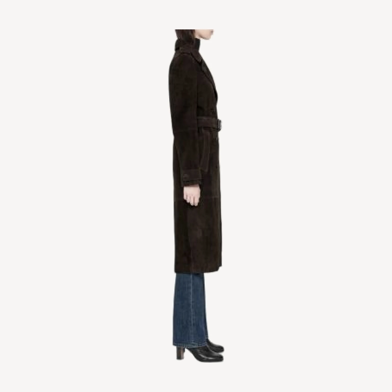 Allsaints Oaker Suede Belted Trench Coat