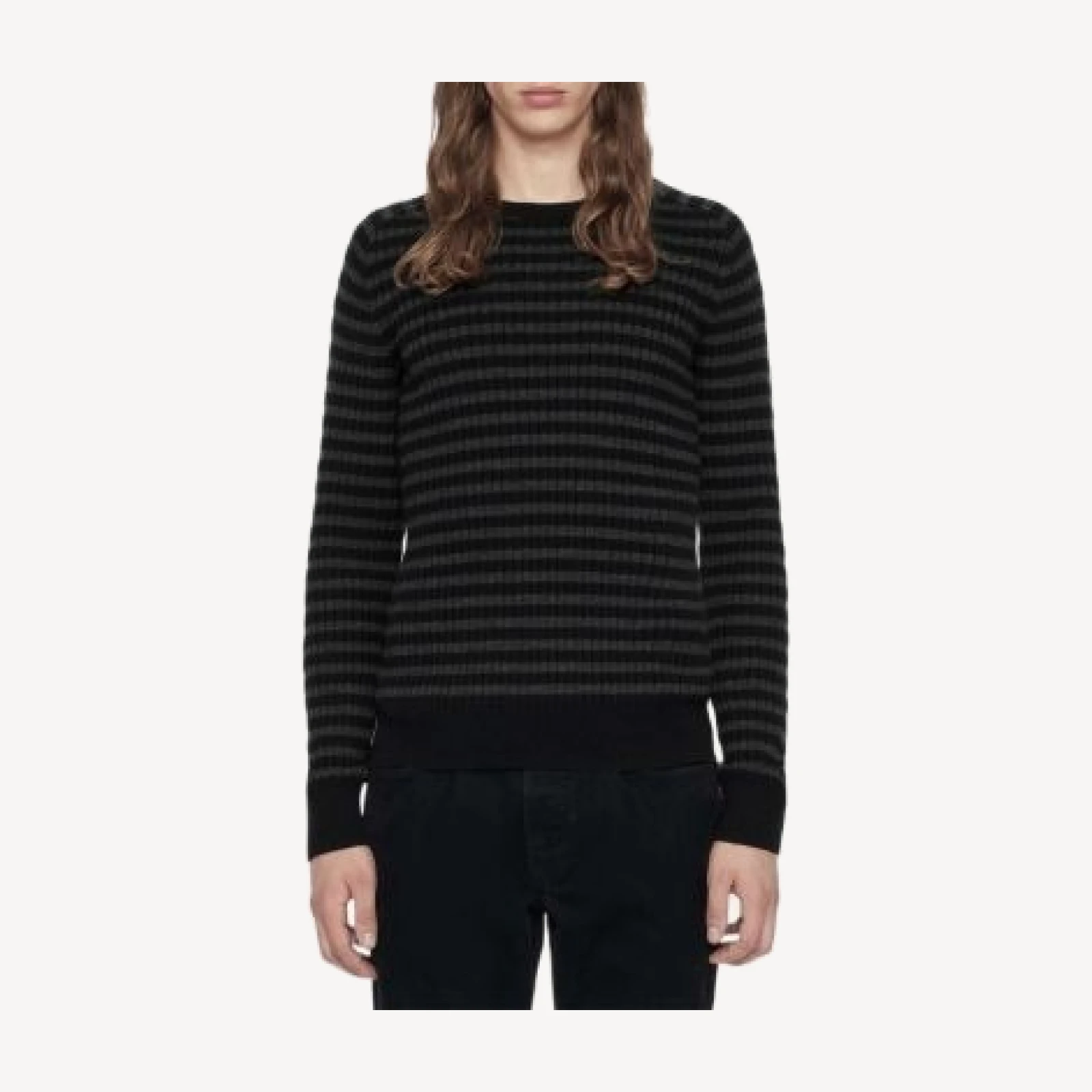 Allsaints Arlo Striped Crewneck Sweater