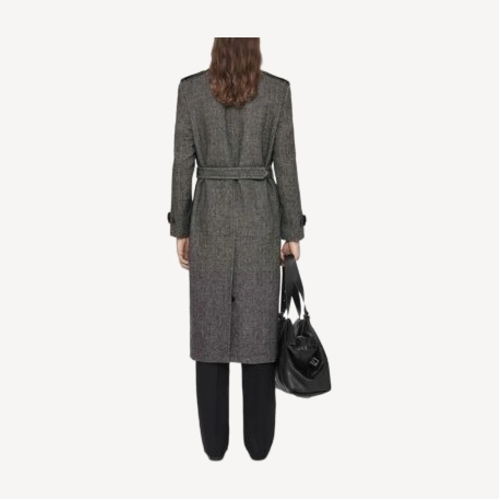 Allsaints Coltra Wool Blend Herringbone Trench Coat