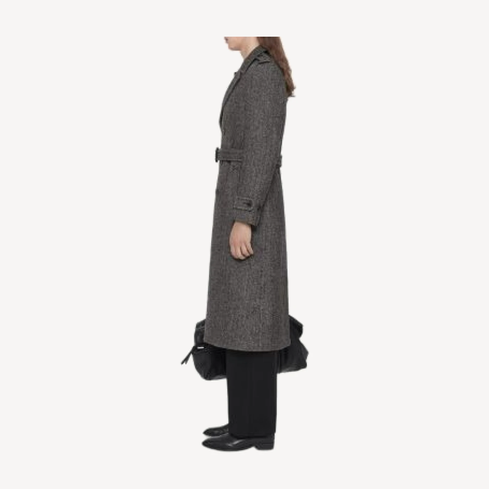 Allsaints Coltra Wool Blend Herringbone Trench Coat