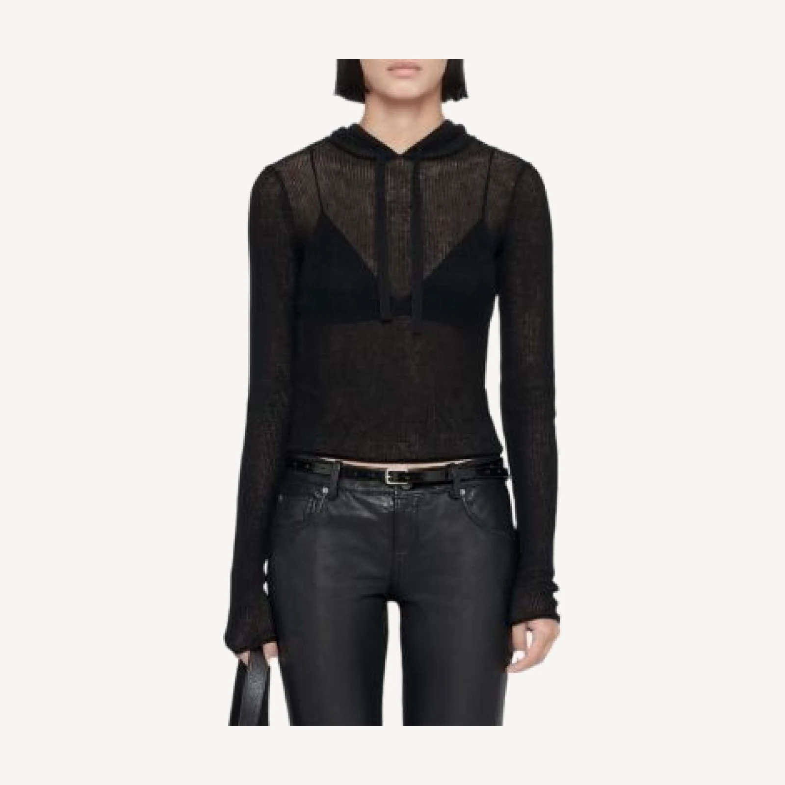 Allsaints Pike Sheer Knit Hoodie