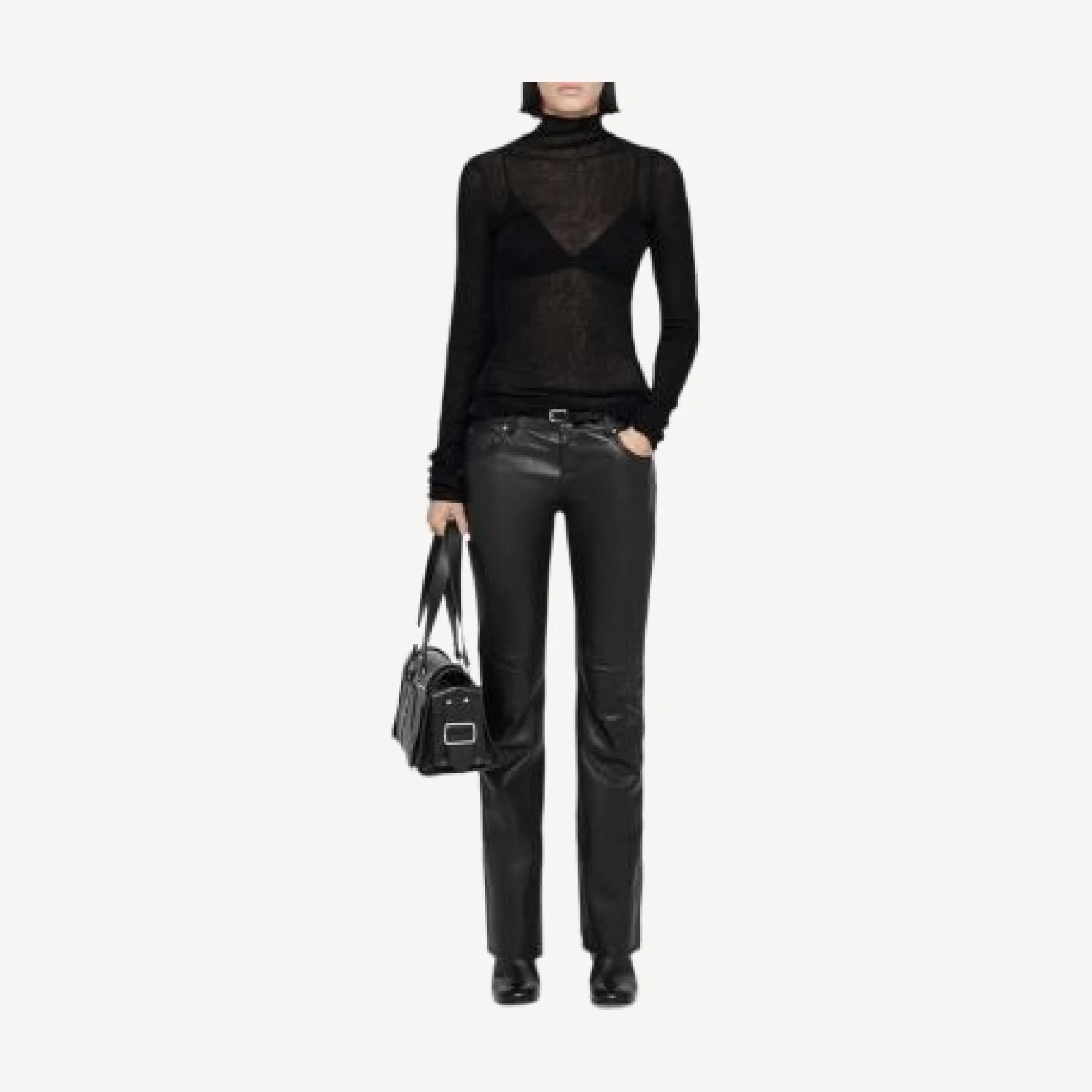 Allsaints Pike Sheer Roll Neck Sweater