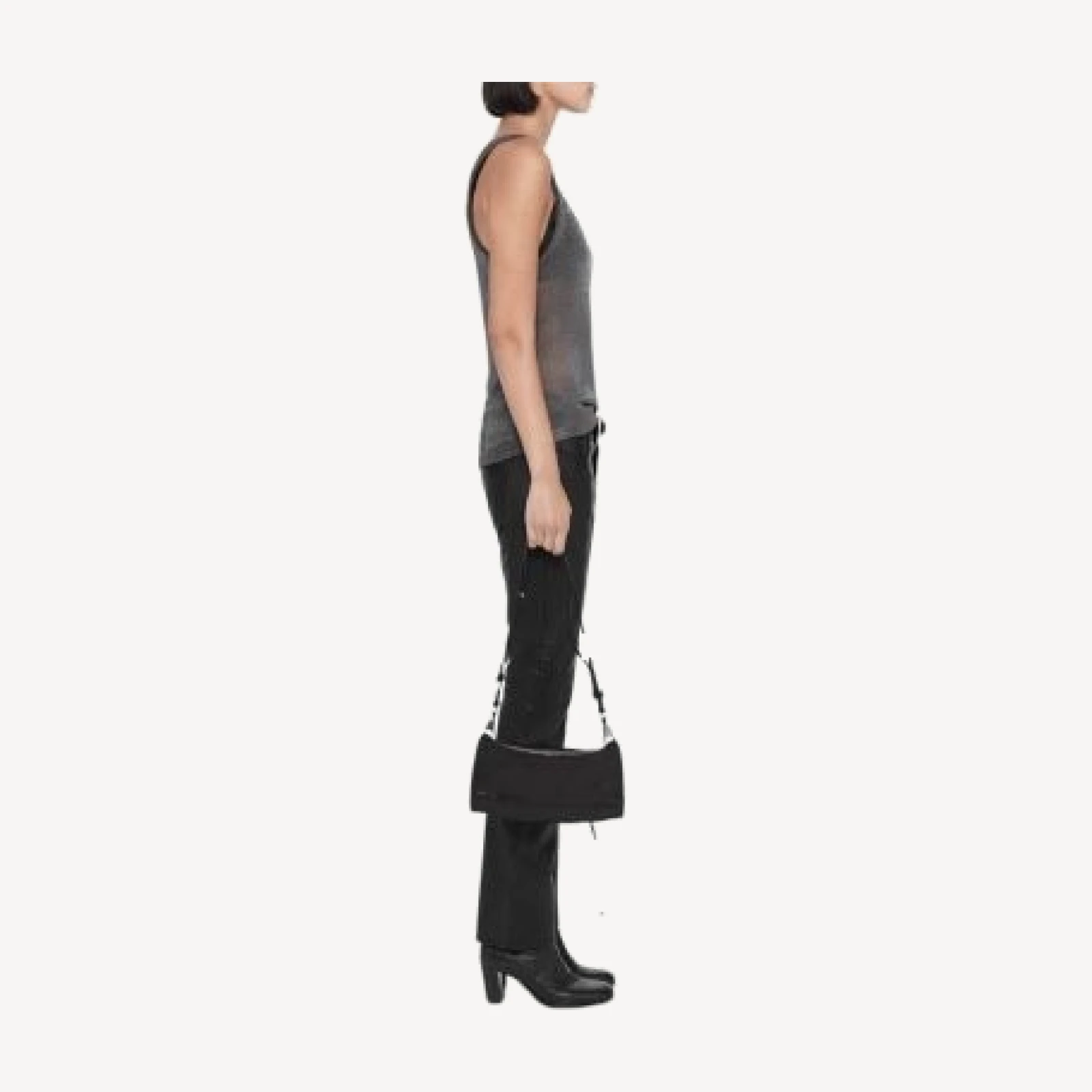 Allsaints Silvi Metallic Sheer Scoop Neck Tank