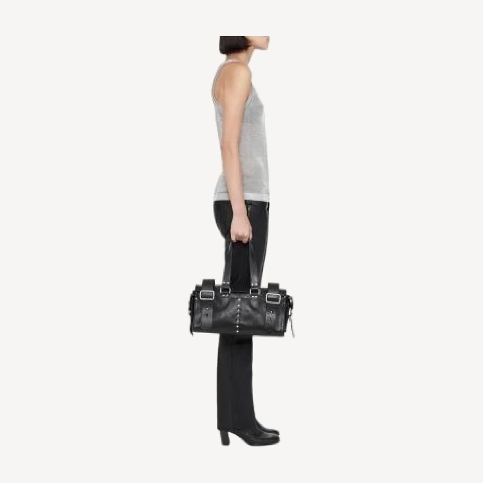 Allsaints Silvi Metallic Sheer Scoop Neck Tank