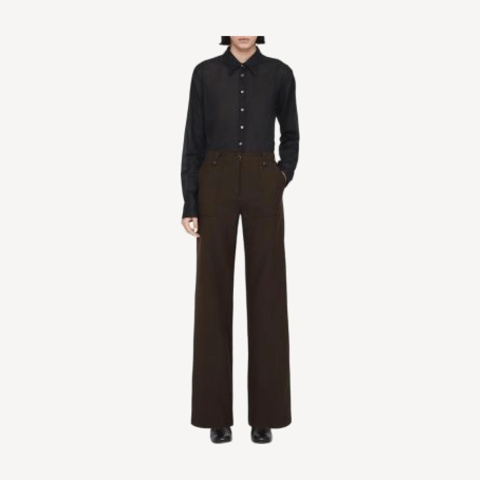 Allsaints Calla Buckle Waist Buttoned Loop Pants