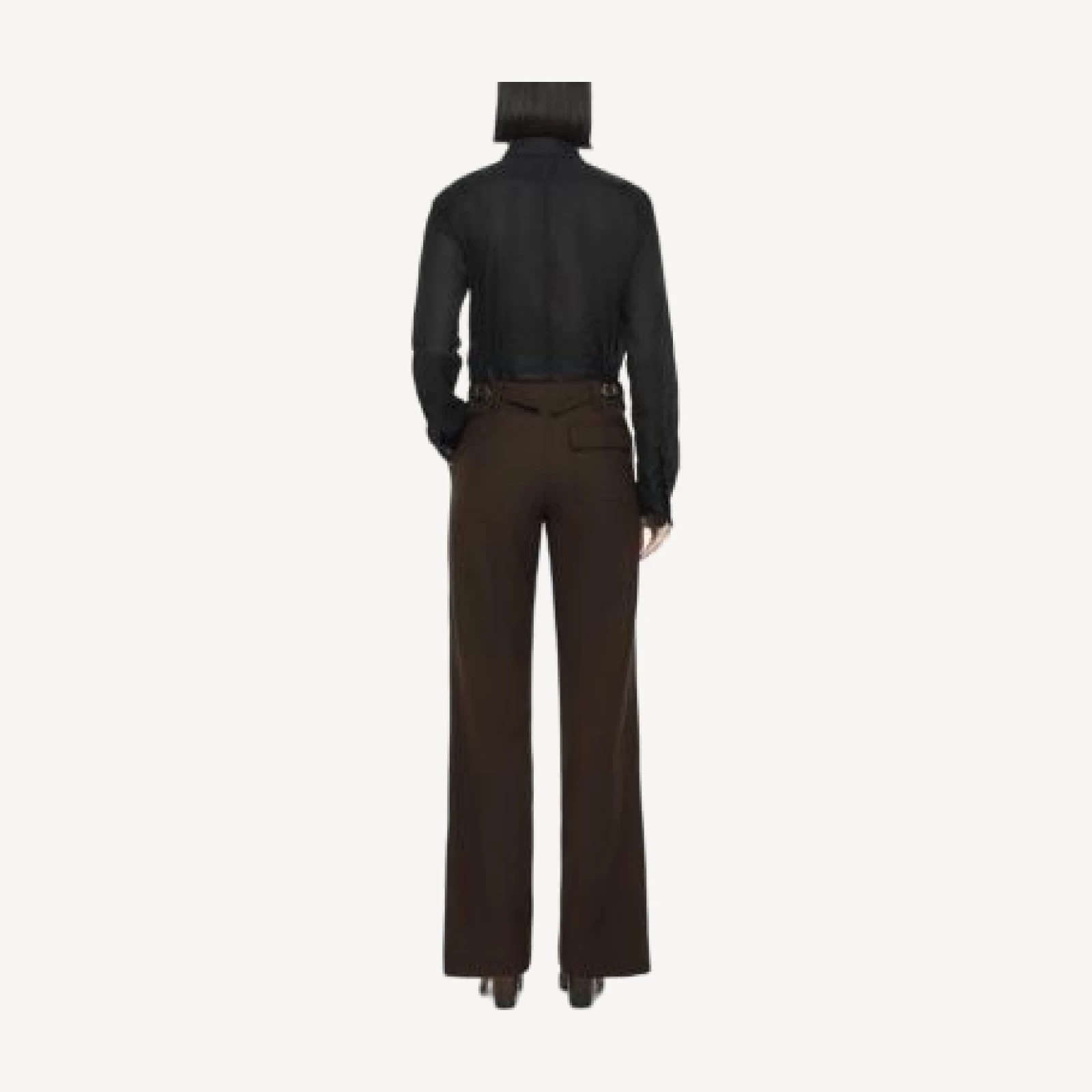 Allsaints Calla Buckle Waist Buttoned Loop Pants